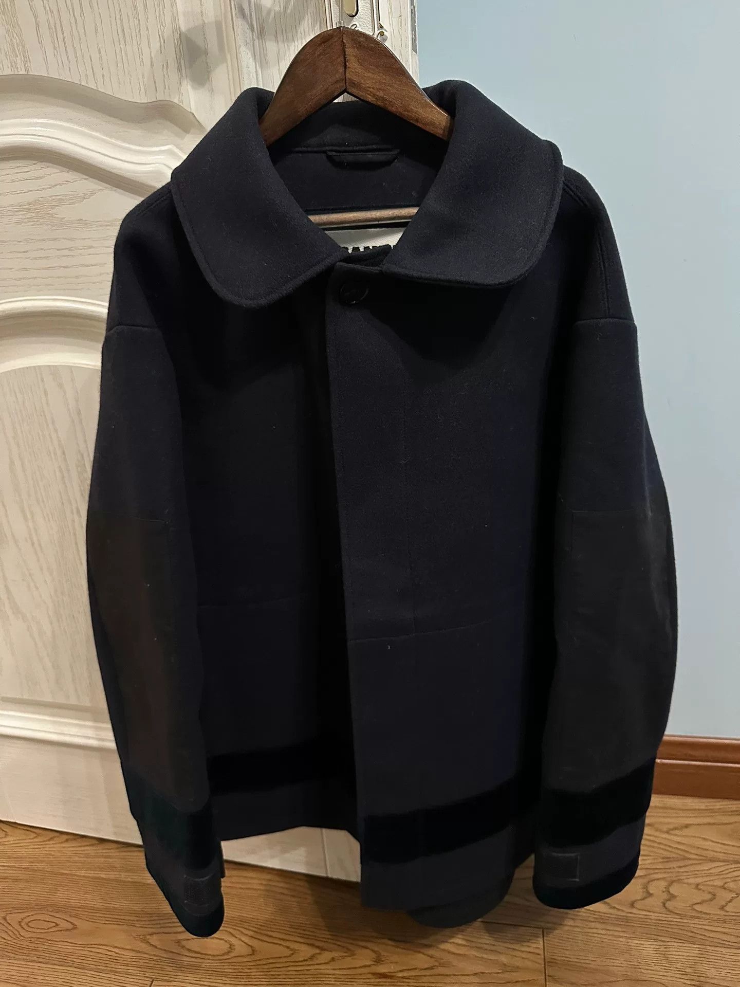 Jil Sander Jil Sander Wool Coat in Dark Blue Size US M / EU 48-50 / 2 - 6 Thumbnail