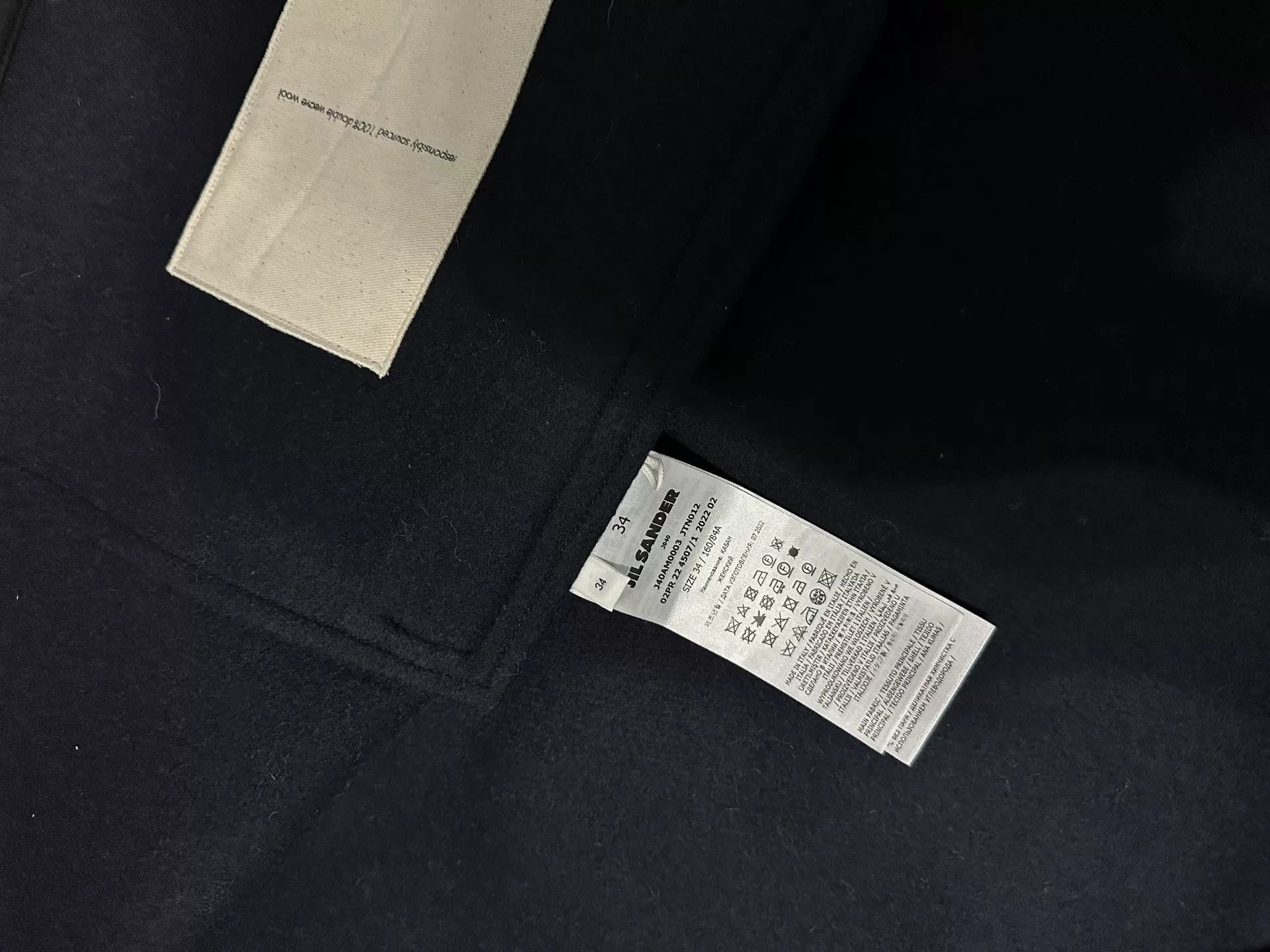 Jil Sander Jil Sander Wool Coat in Dark Blue Size US M / EU 48-50 / 2 - 8 Thumbnail