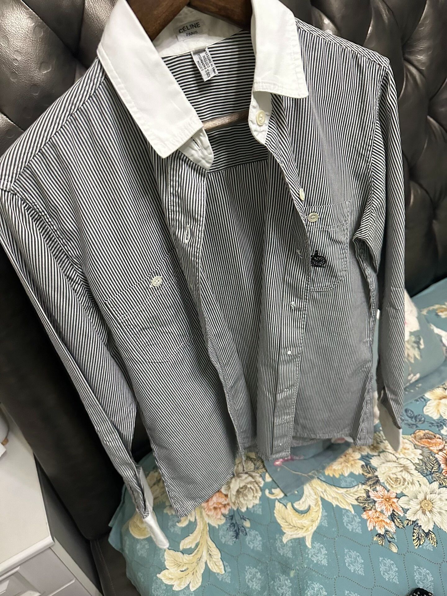 Celine Celine Vintage Striped Shirt For Women Size M / US 6-8 / IT 42-44 - 6 Thumbnail