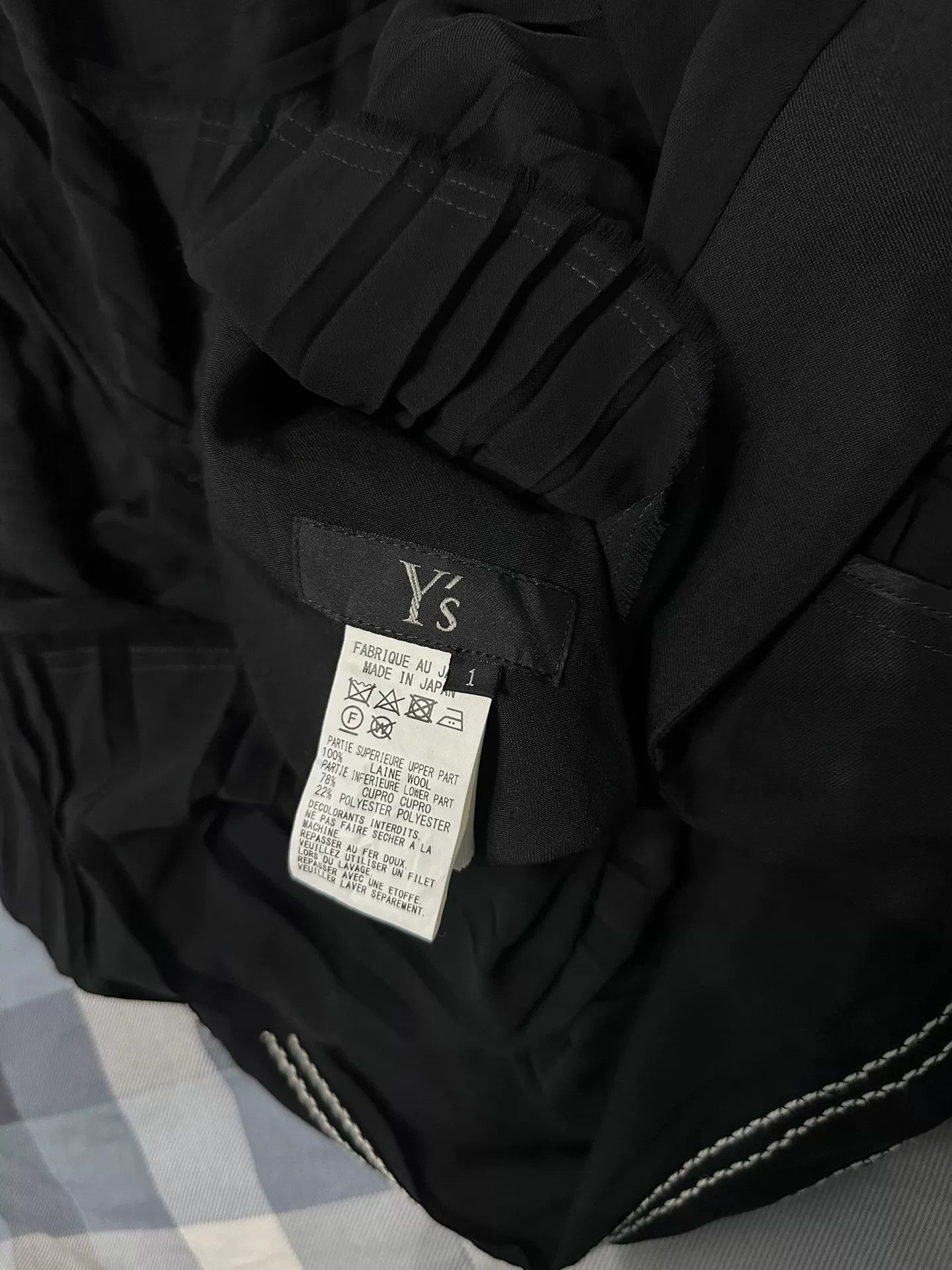 Y's Y's Black Pinafore Dress with Straps Size 34" / US 12 / IT 48 - 3 Thumbnail