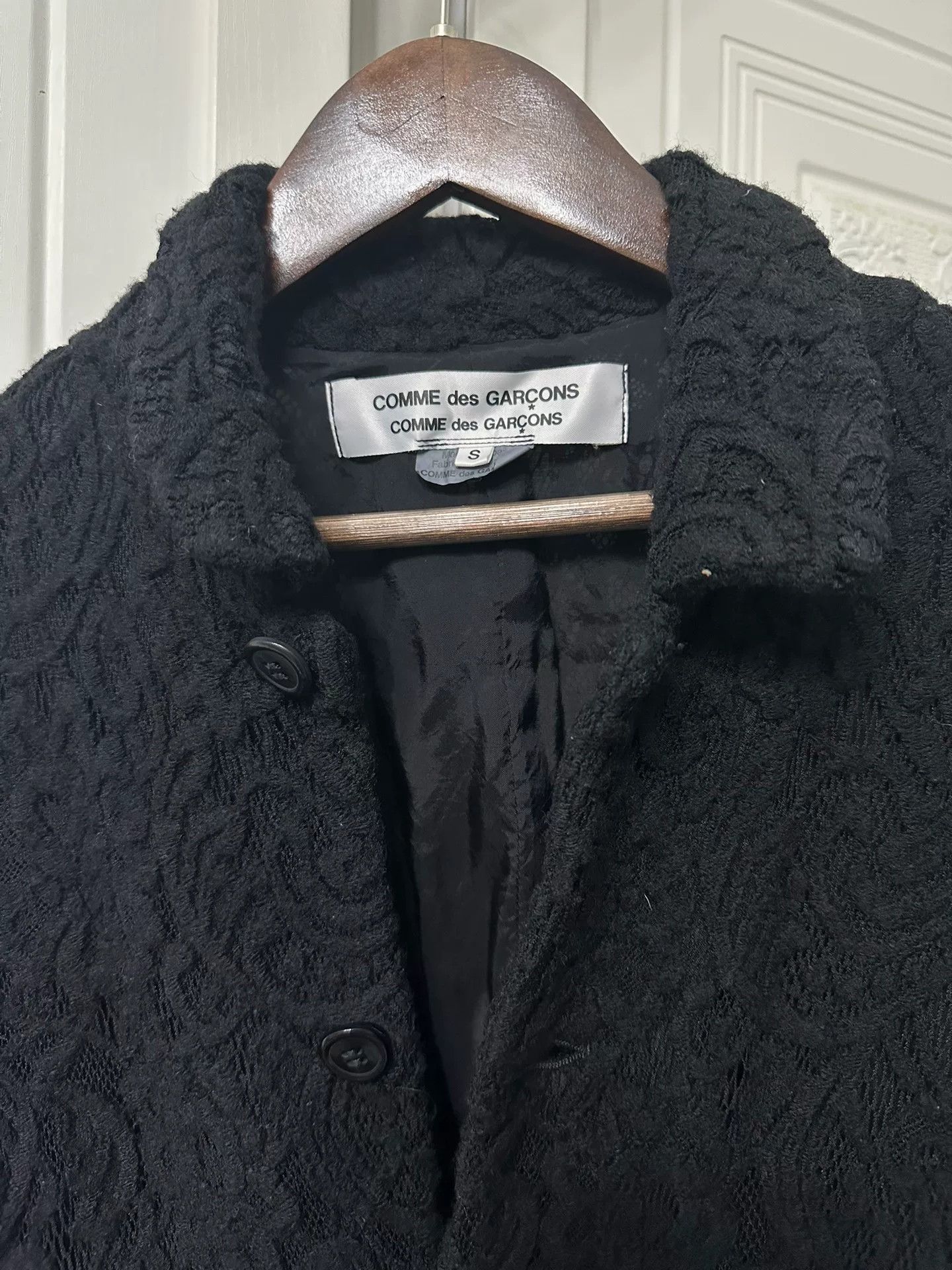 Comme des Garcons Comme des Garçons Black Wool Coat Size M / US 6-8 / IT 42-44 - 5 Thumbnail