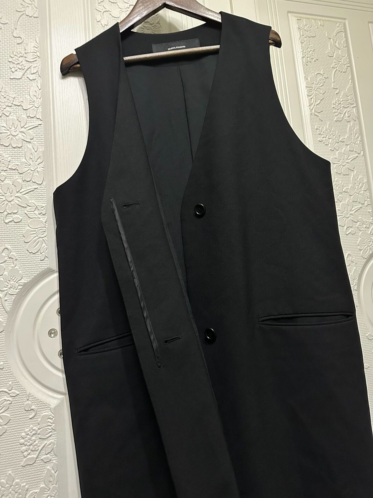 Journal Standard Long Black Vest Coat for Women Size M / US 6-8 / IT 42-44 - 2 Thumbnail