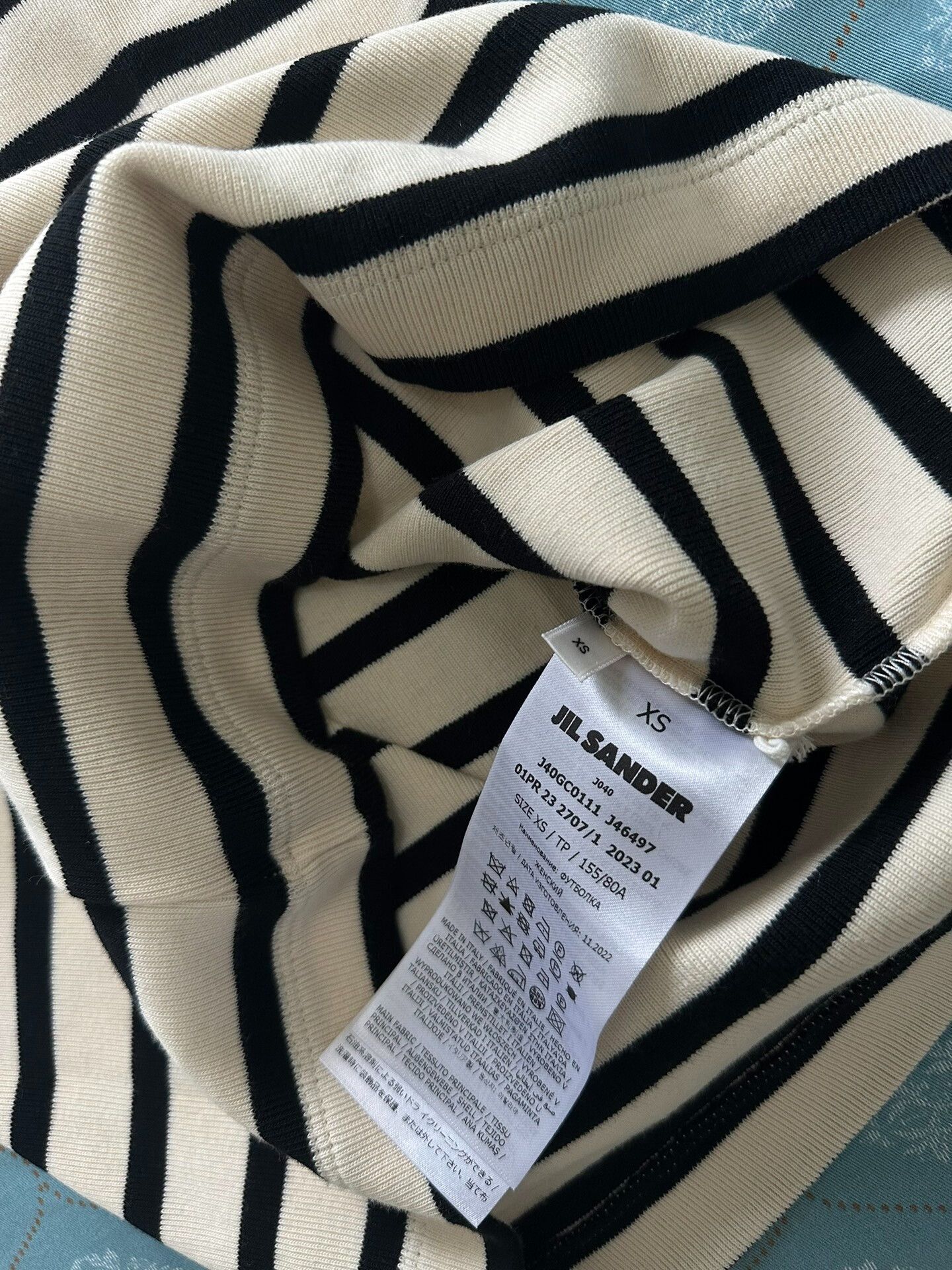 Jil Sander Jil Sander Women's Striped Short Sleeve Top Size M / US 6-8 / IT 42-44 - 3 Thumbnail