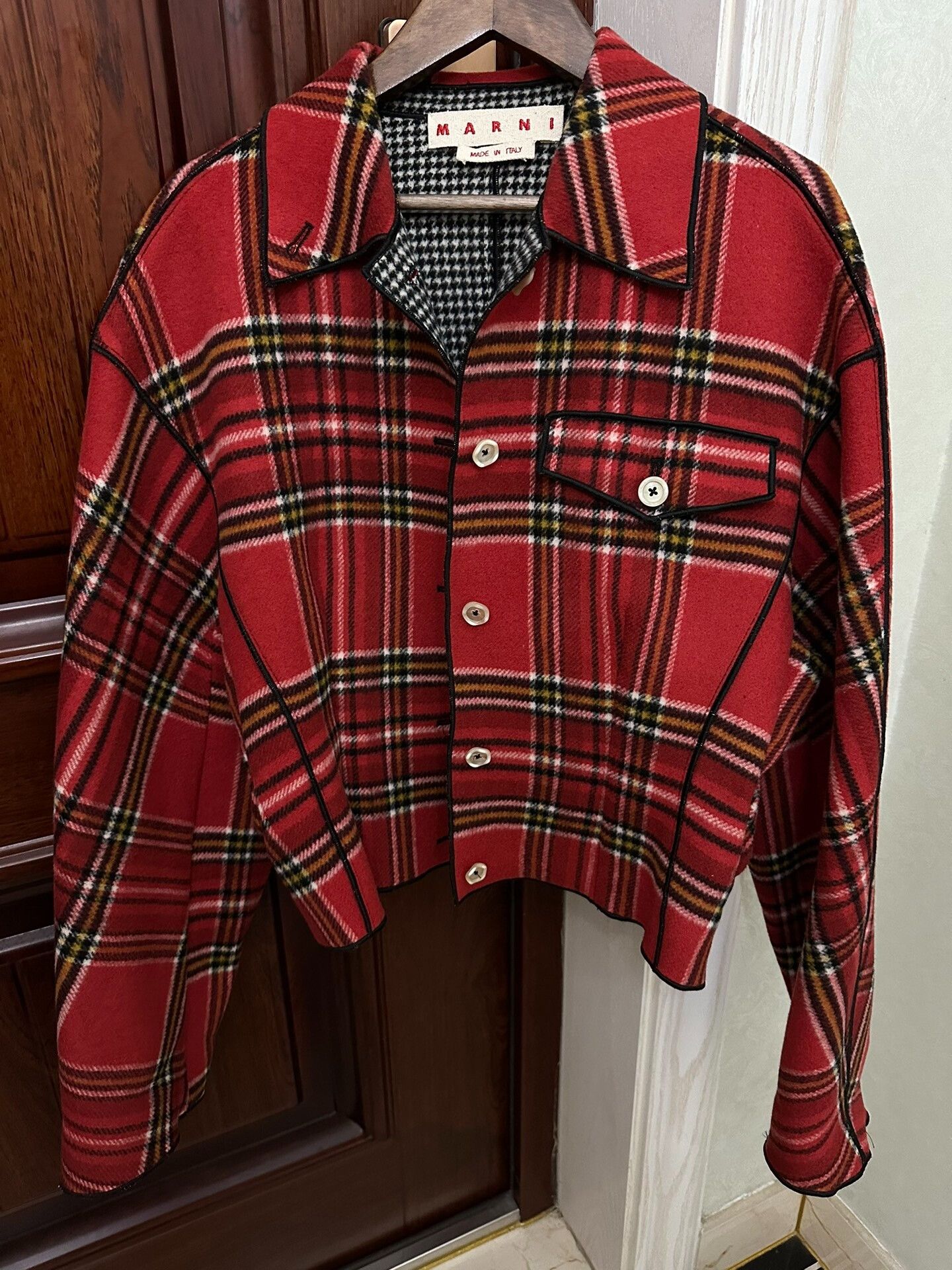 Marni Marni Wool Jacket with Check Pattern Size M / US 6-8 / IT 42-44 - 3 Thumbnail