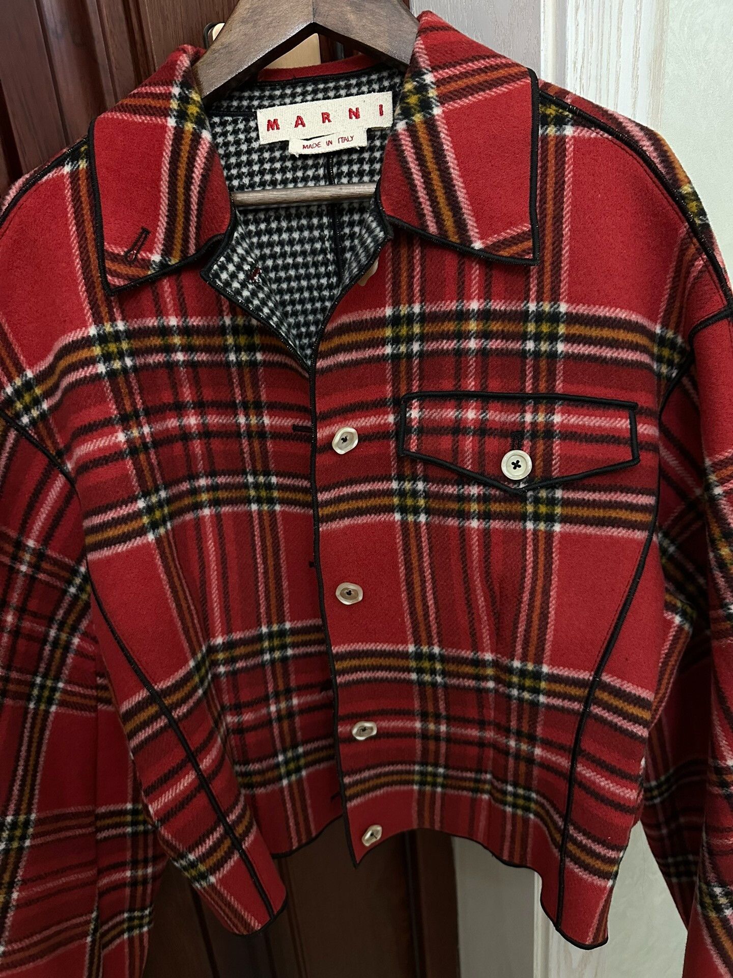 Marni Marni Wool Jacket with Check Pattern Size M / US 6-8 / IT 42-44 - 2 Thumbnail