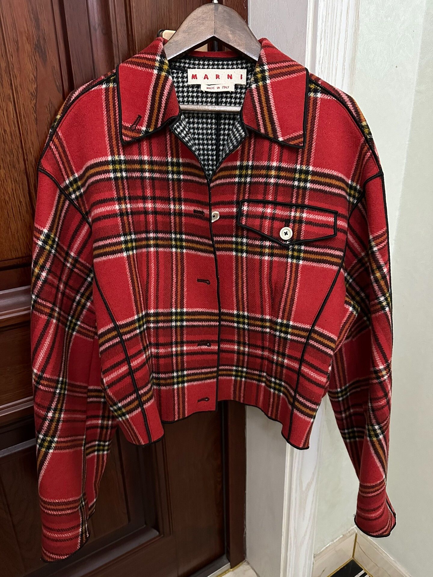 Marni Marni Wool Jacket with Check Pattern Size M / US 6-8 / IT 42-44 - 5 Thumbnail