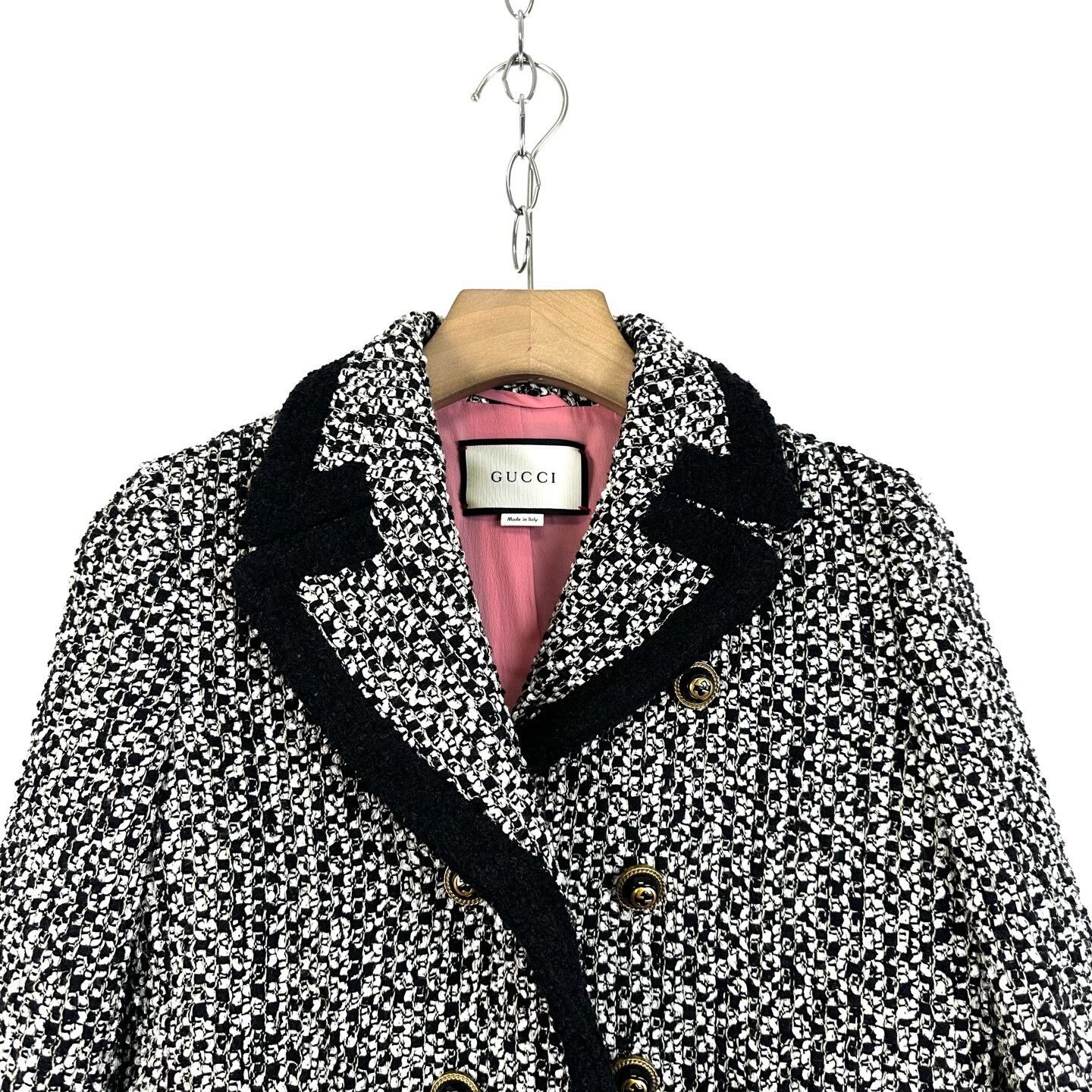 Gucci Gucci Double-Breasted Tweed Wool Coat Size XS / US 0-2 / IT 36-38 - 3 Thumbnail
