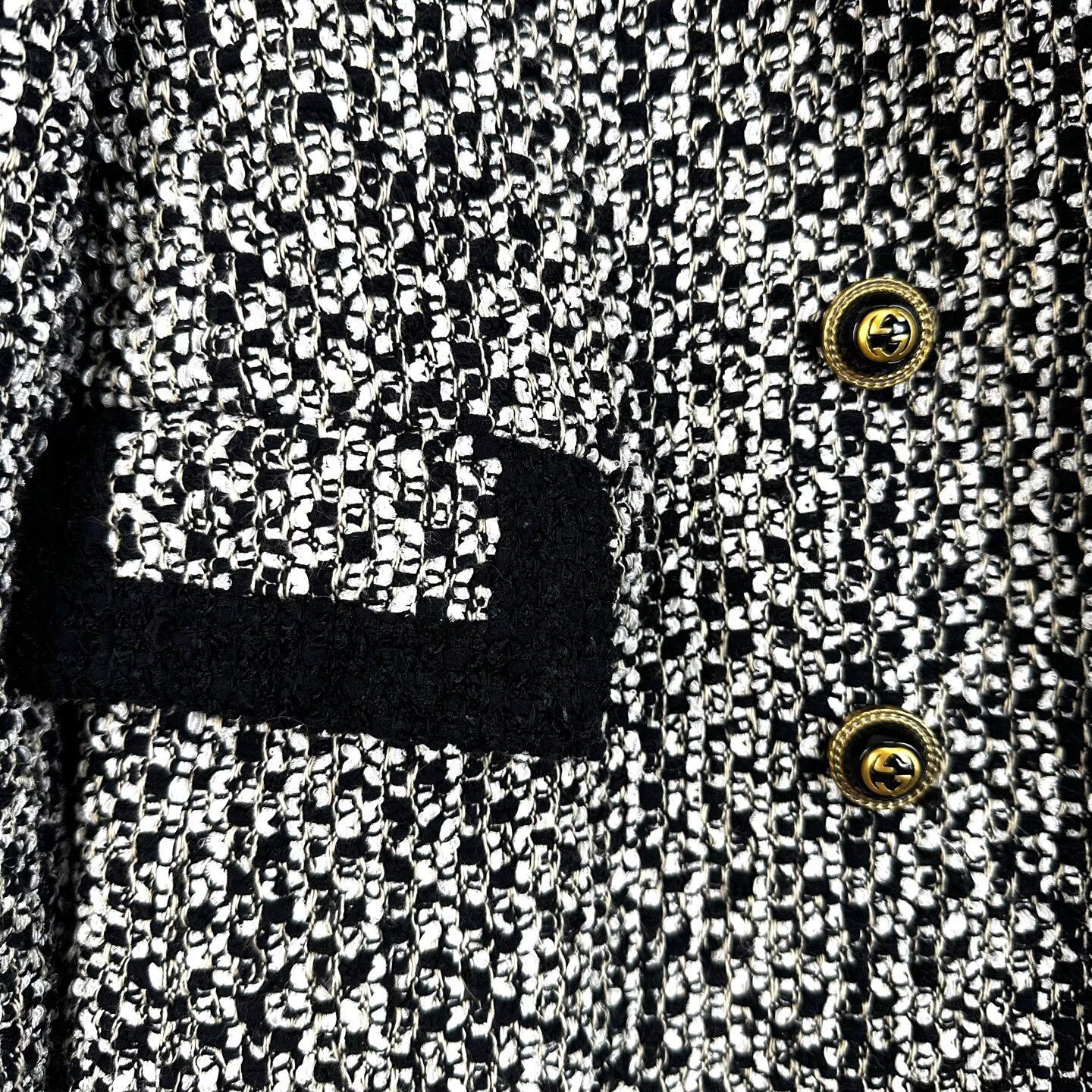 Gucci Gucci Double-Breasted Tweed Wool Coat Size XS / US 0-2 / IT 36-38 - 5 Thumbnail