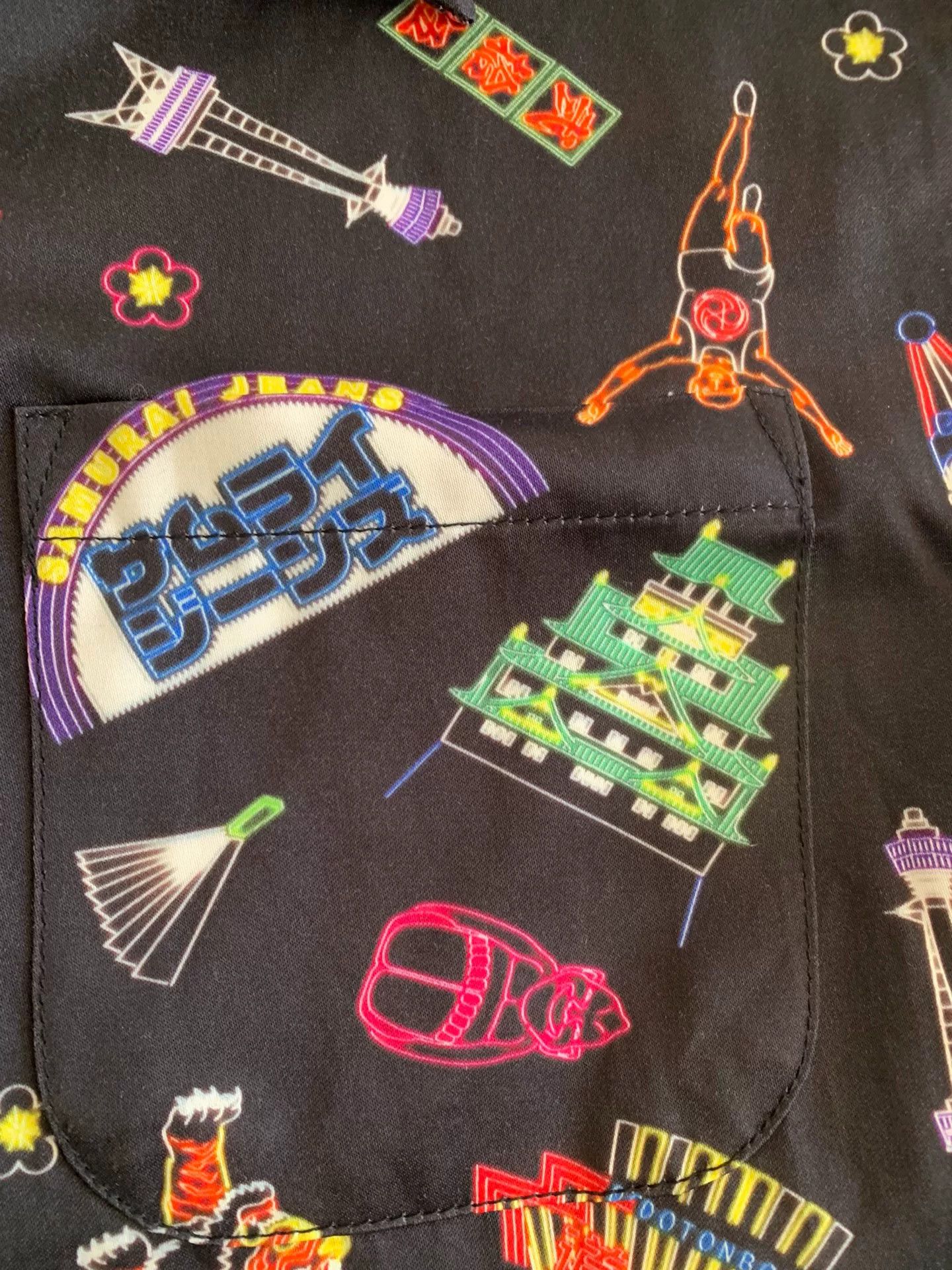 Japanese Brand Samurai Osaka Neon 25th Limited Satin Shirt Size US XXL / EU 58 / 5 - 3 Thumbnail