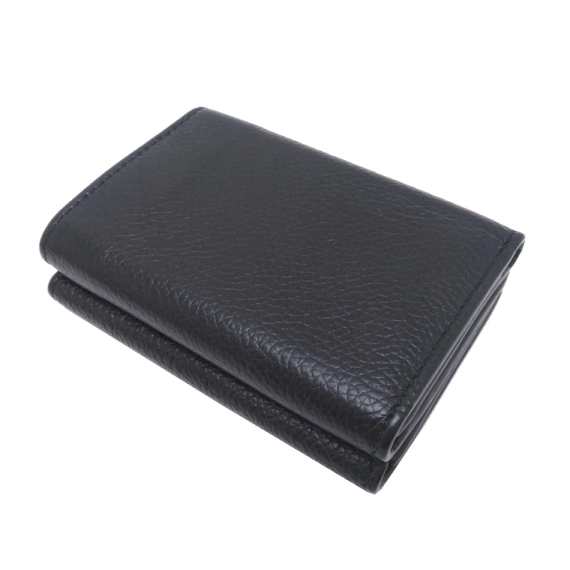 Balenciaga Balenciaga Cash Mini Wallet, Women's and Men's Tri-fold Wallet 594312, Calfskin, Black Size ONE SIZE - 4 Thumbnail
