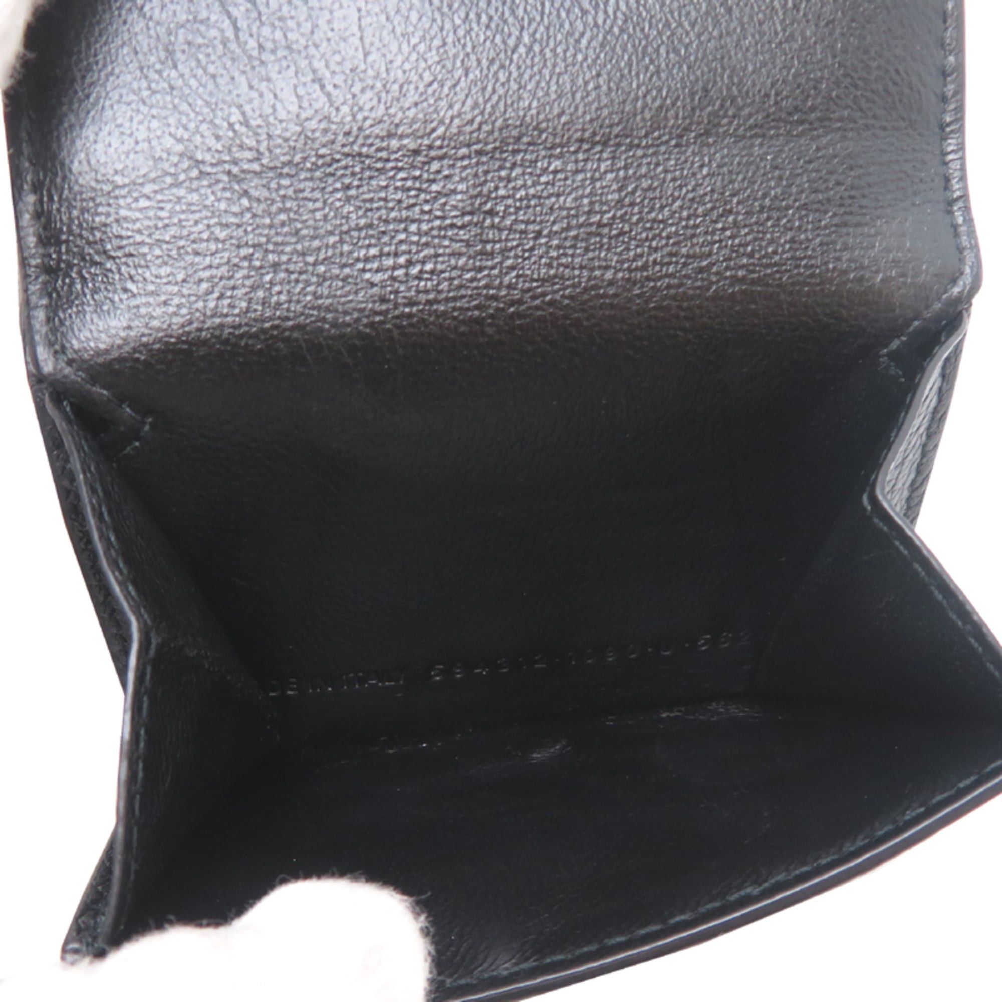 Balenciaga Balenciaga Cash Mini Wallet, Women's and Men's Tri-fold Wallet 594312, Calfskin, Black Size ONE SIZE - 7 Thumbnail
