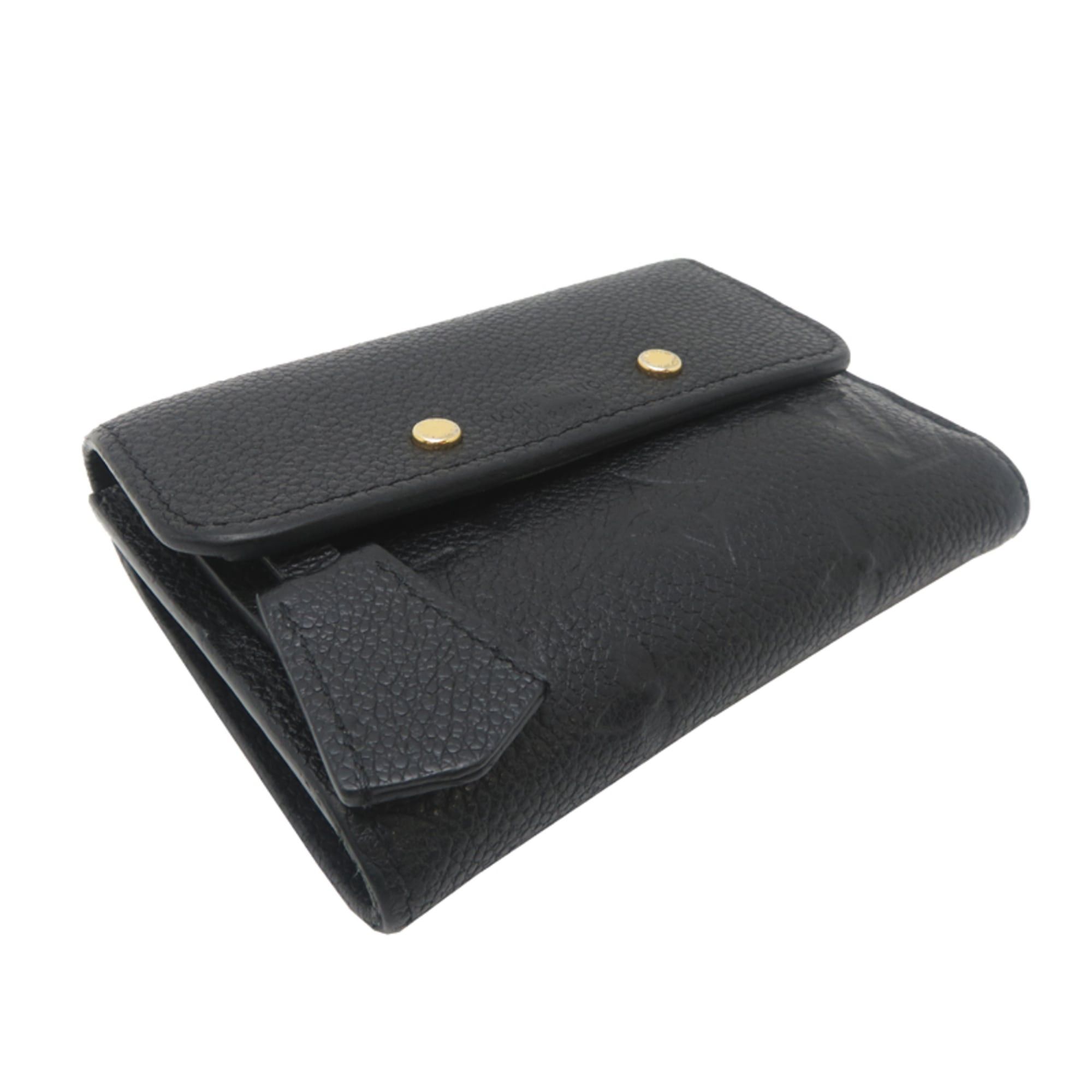 Louis Vuitton Louis Vuitton Portefeuille Pont Neuf Compact Women's Tri-fold Wallet M62184 Monogram Empreinte Noir (Black) Size ONE SIZE - 3 Thumbnail