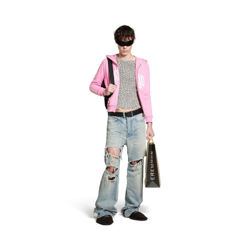 Balenciaga Integrated Belt Pants in Light Blue Size US 34 / EU 50 - 4 Thumbnail