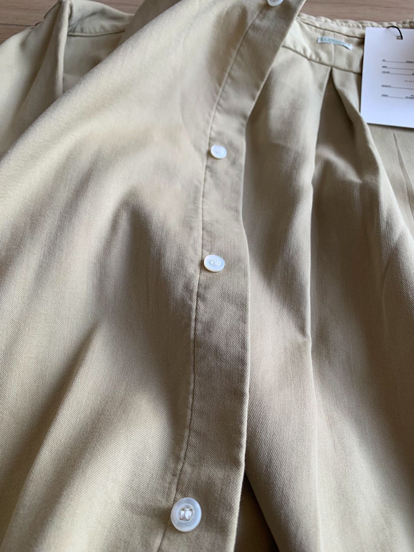 A.PRESSE A.PRESSE Double Weave Twill Regular Collar Shirt Size US L / EU 52-54 / 3 - 4 Thumbnail