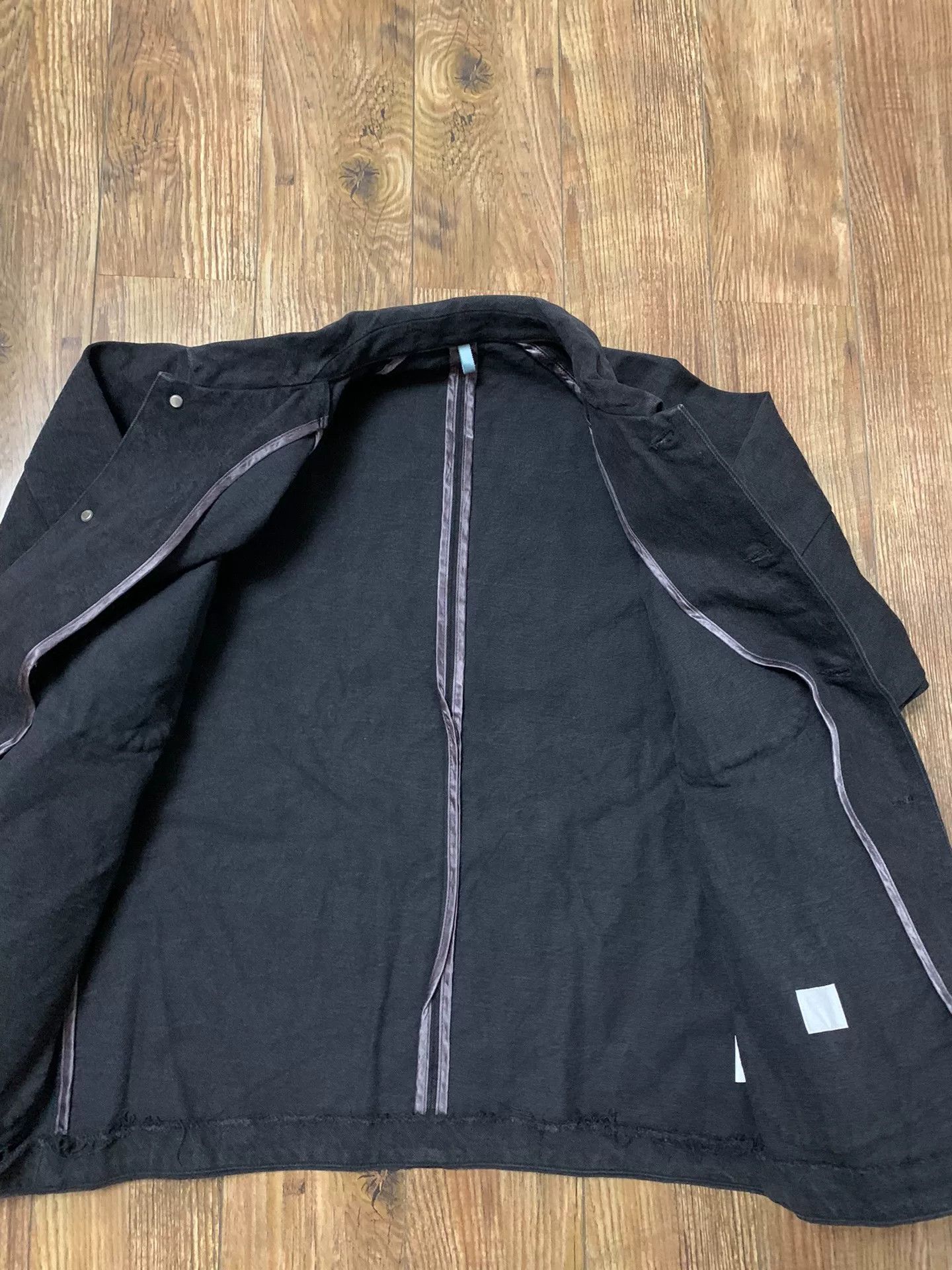 Japanese Brand FAW Japanese Black Denim Lapel Jacket Size US M / EU 48-50 / 2 - 4 Thumbnail