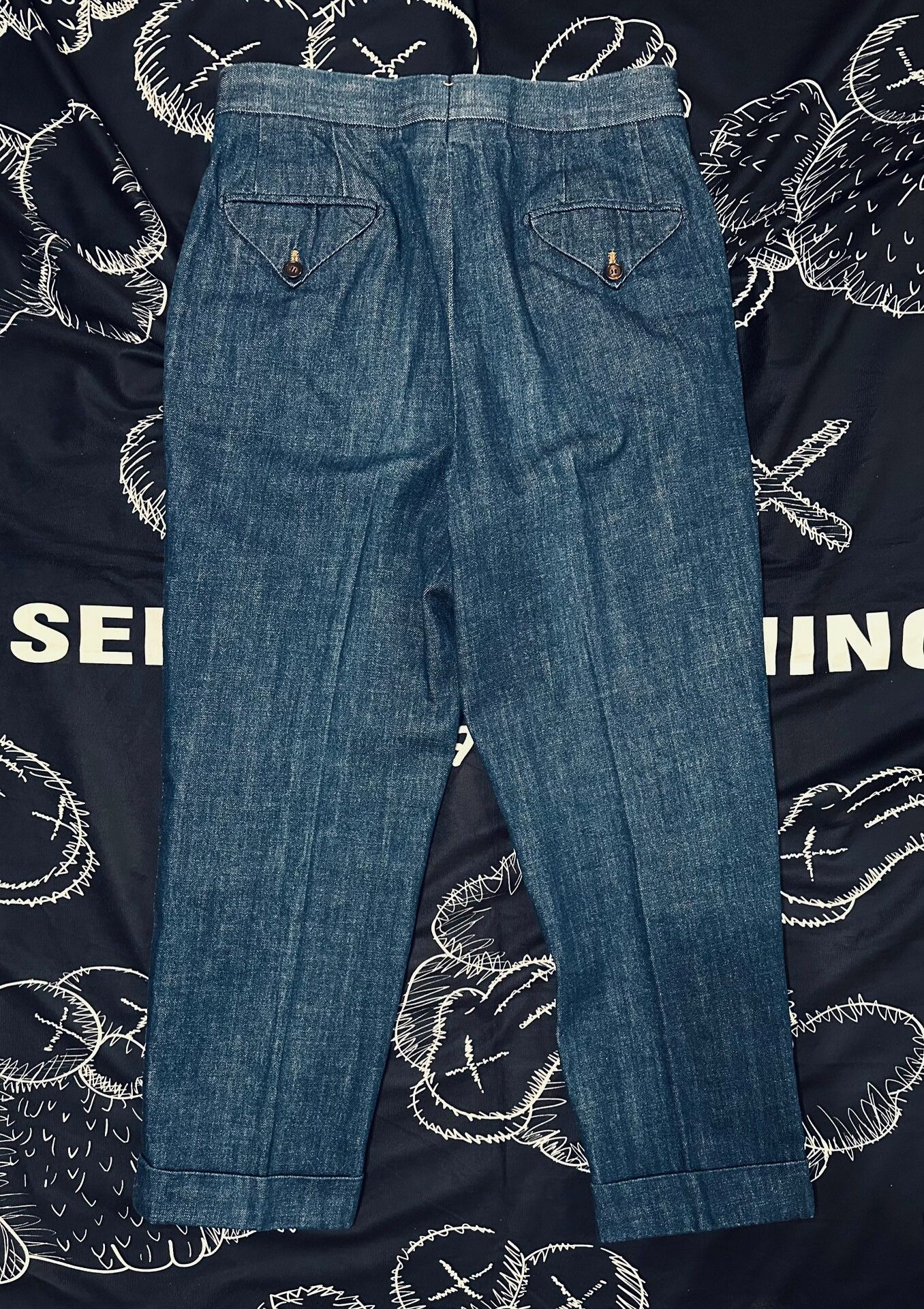 Japanese Brand Custom Handmade High-Waist Denim Pants Size US 34 / EU 50 - 4 Thumbnail