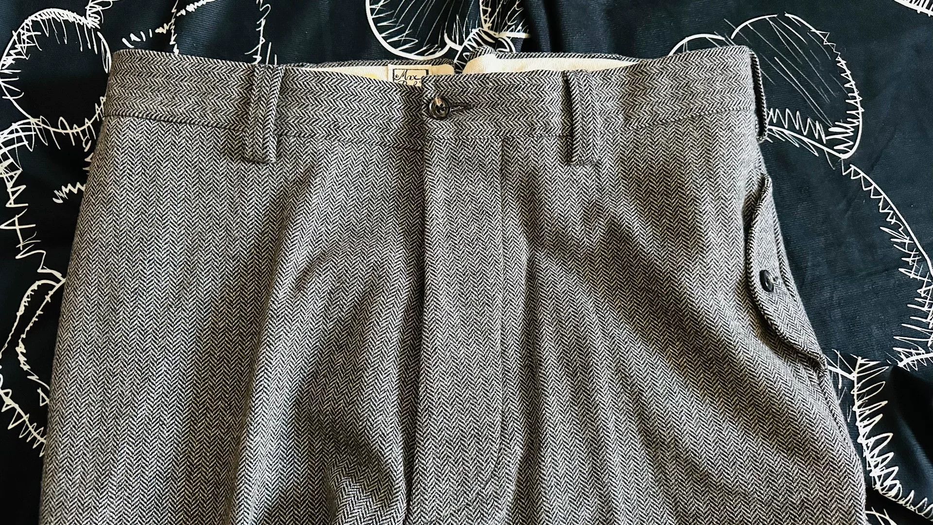 Japanese Brand Italian Wool Work Pants with Horn Buttons Size US 31 - 2 Thumbnail