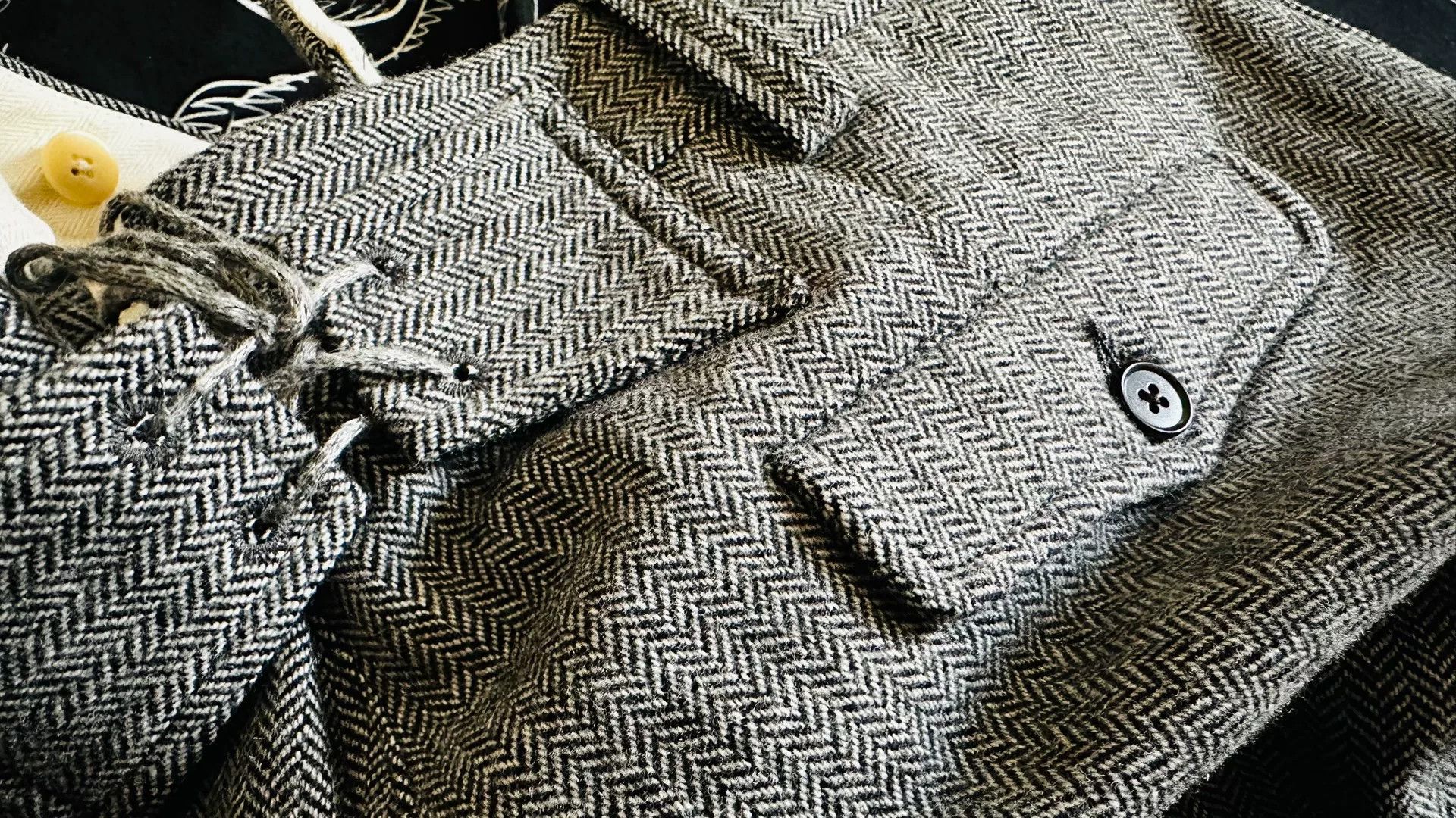 Japanese Brand Italian Wool Work Pants with Horn Buttons Size US 31 - 8 Thumbnail