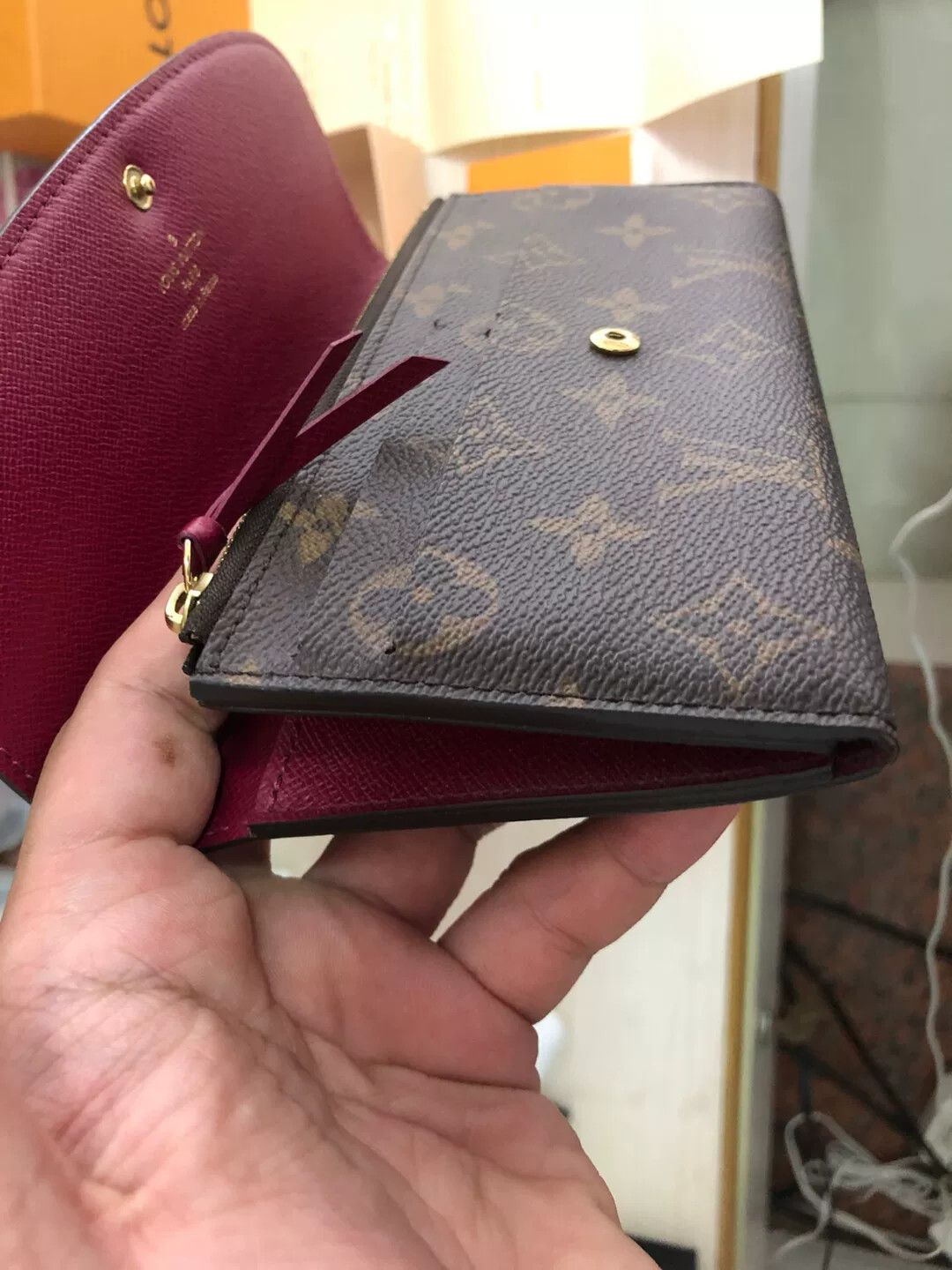 Japanese Brand Authentic LV Women's Wallet in Brown Size ONE SIZE - 8 Thumbnail