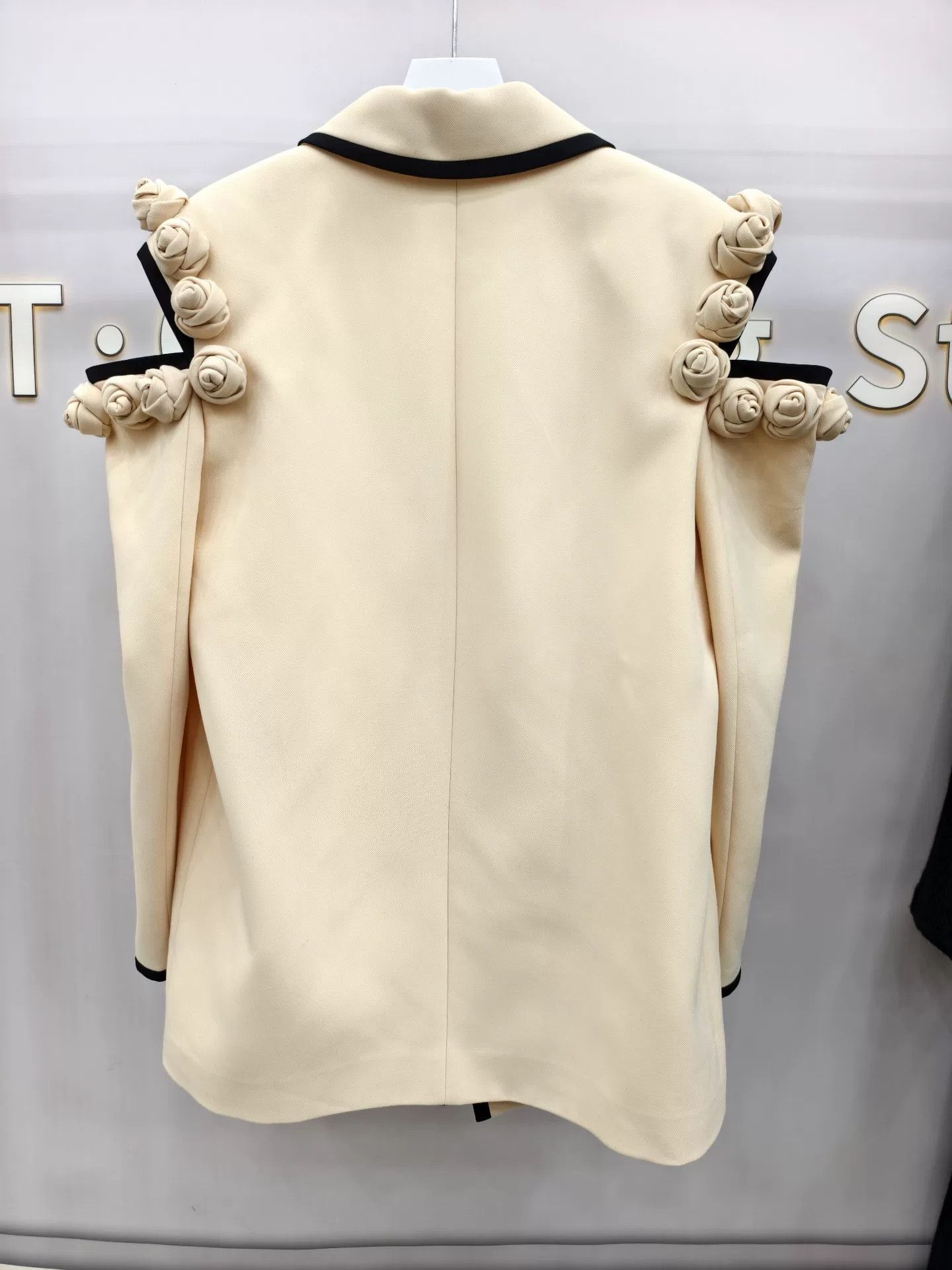 Japanese Brand Maison Wester Flower Blazer in Light Yellow Size XS / US 0-2 / IT 36-38 - 8 Thumbnail