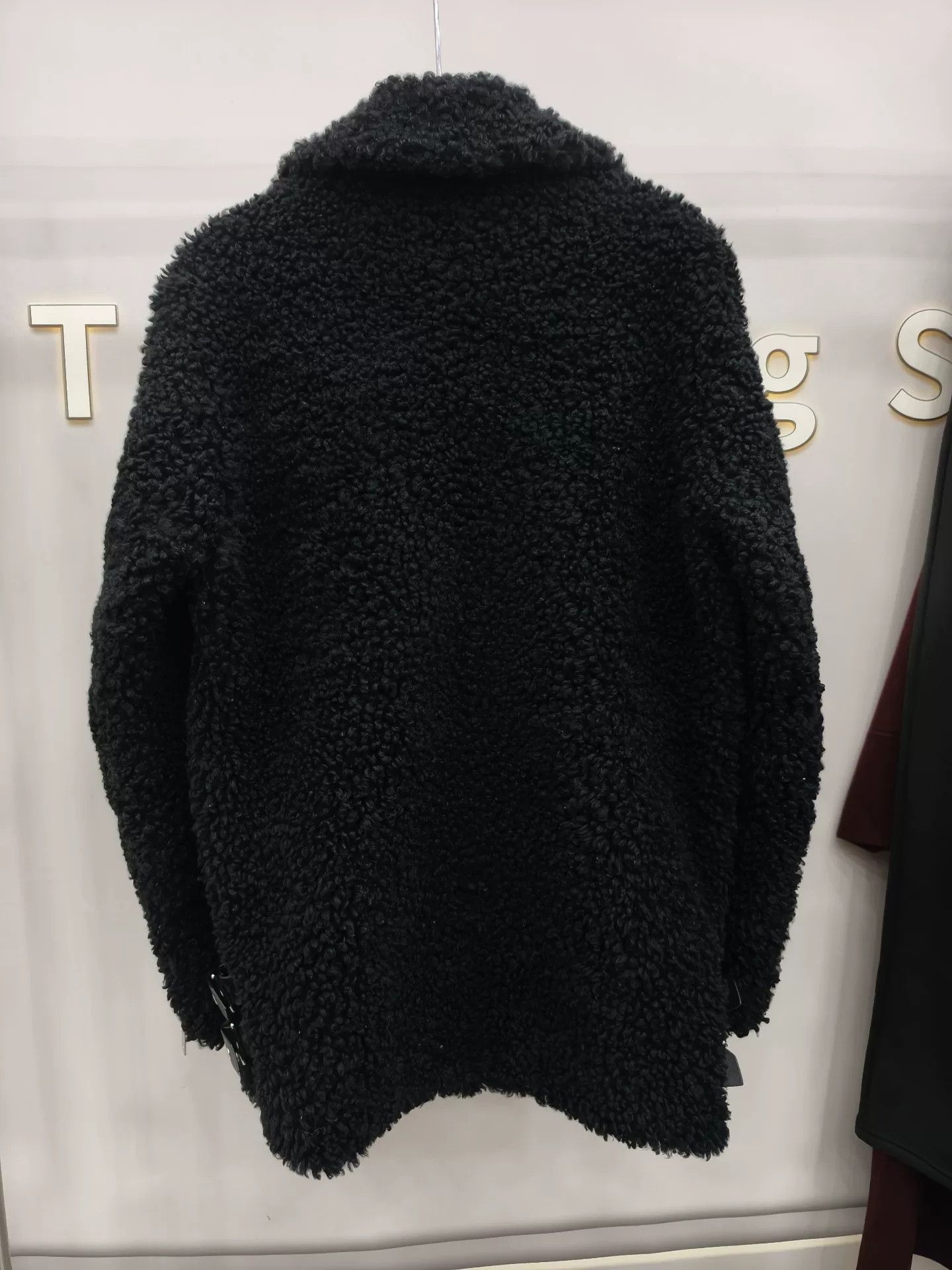 Japanese Brand Black Shearling Moto Jacket from MO&Co. Size M / US 6-8 / IT 42-44 - 4 Thumbnail
