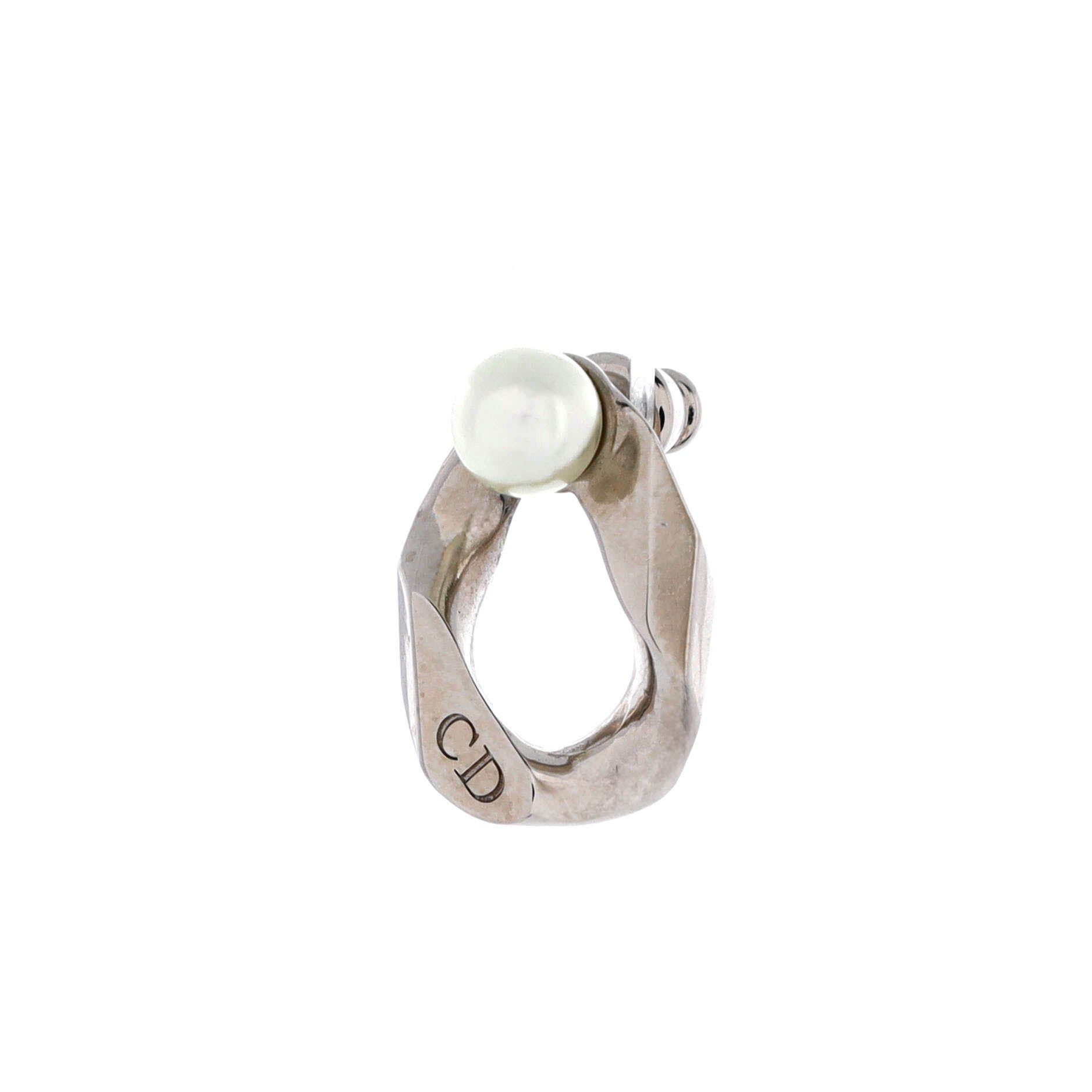Dior x Sacai Asymmetrical Twisted Link Stud Earrings Size ONE SIZE - 2 Thumbnail