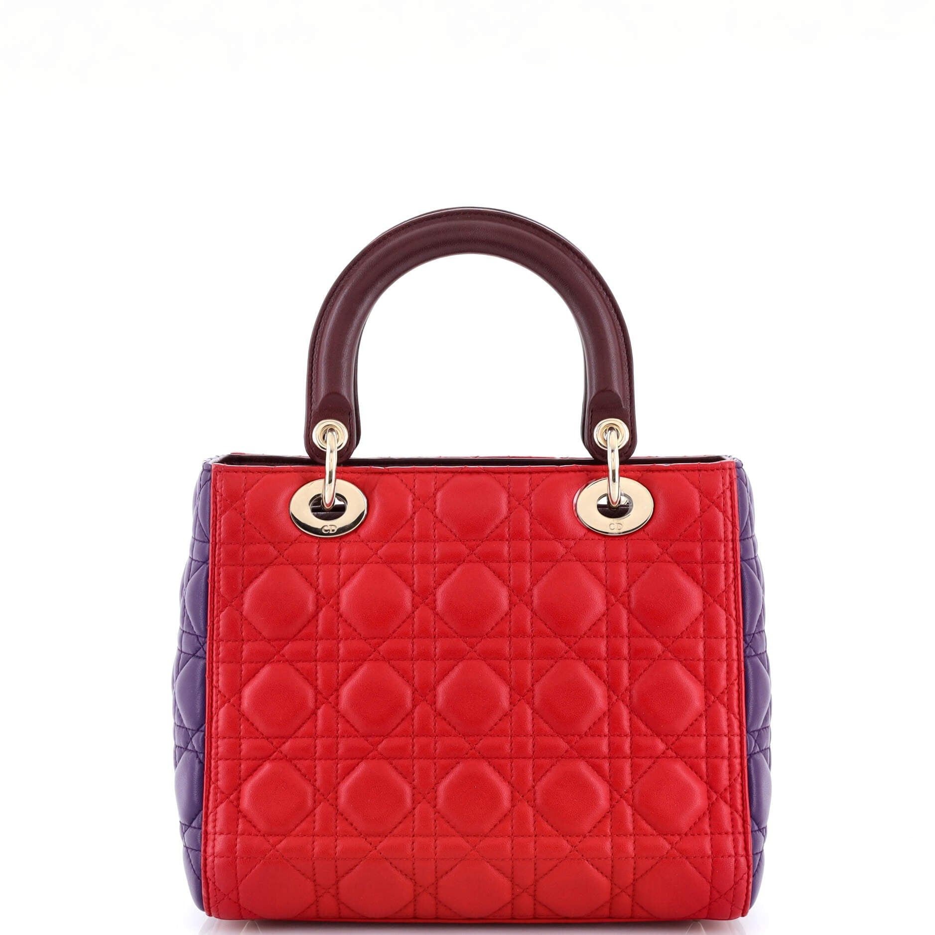 Dior Tricolor Lady Dior Bag Size ONE SIZE - 3 Thumbnail