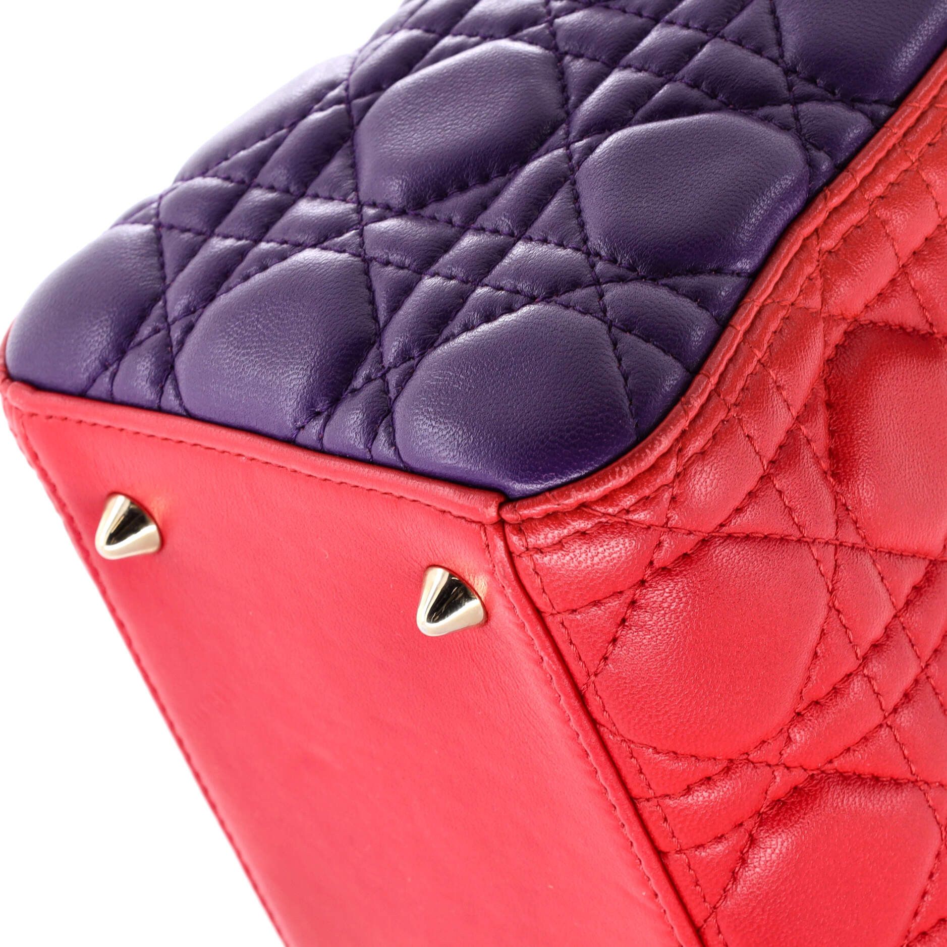 Dior Tricolor Lady Dior Bag Size ONE SIZE - 6 Thumbnail