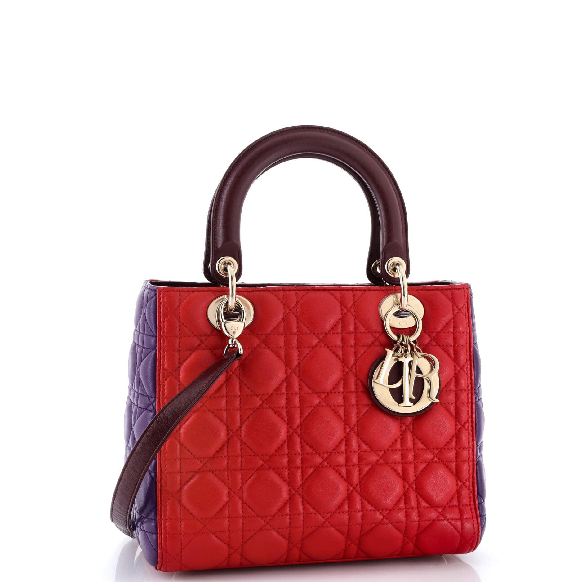Dior Tricolor Lady Dior Bag Size ONE SIZE - 2 Thumbnail