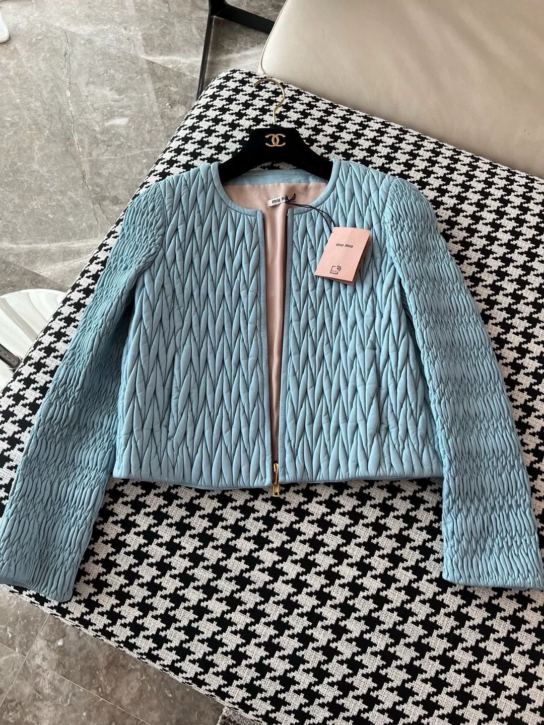 Miu Miu Miu Miu Classic Quilted Lambskin Jacket Size S / US 4 / IT 40 - 2 Thumbnail