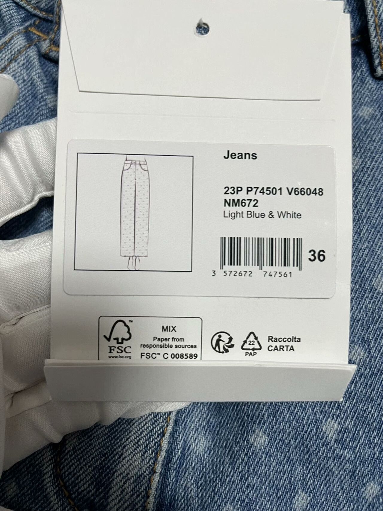 Chanel CHANEL Wide-Leg Light Blue Jeans Size 28" / US 6 / IT 42 - 2 Thumbnail