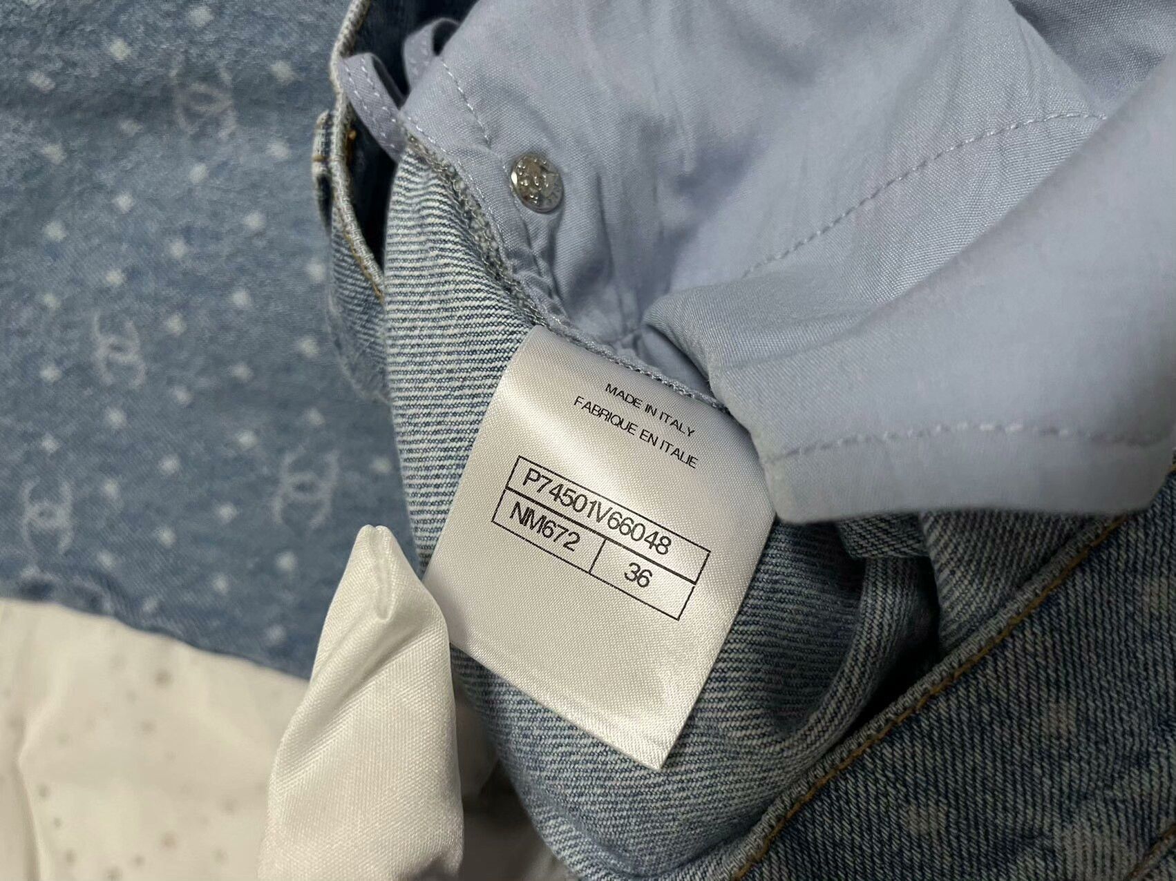 Chanel CHANEL Wide-Leg Light Blue Jeans Size 28" / US 6 / IT 42 - 3 Thumbnail