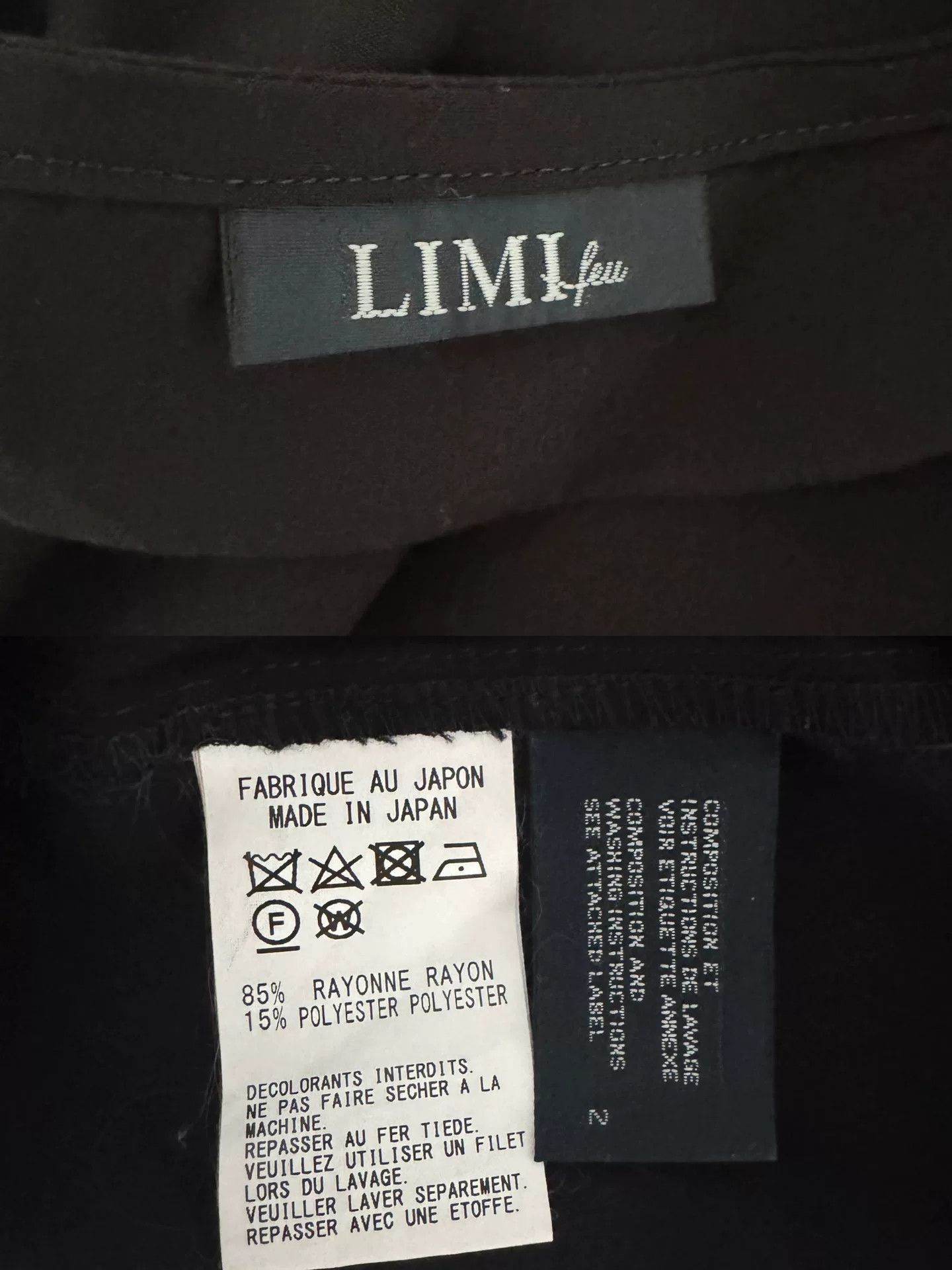 Yohji Yamamoto Black Asymmetric Shoulder Top by Limi Feu Size S / US 4 / IT 40 - 8 Thumbnail