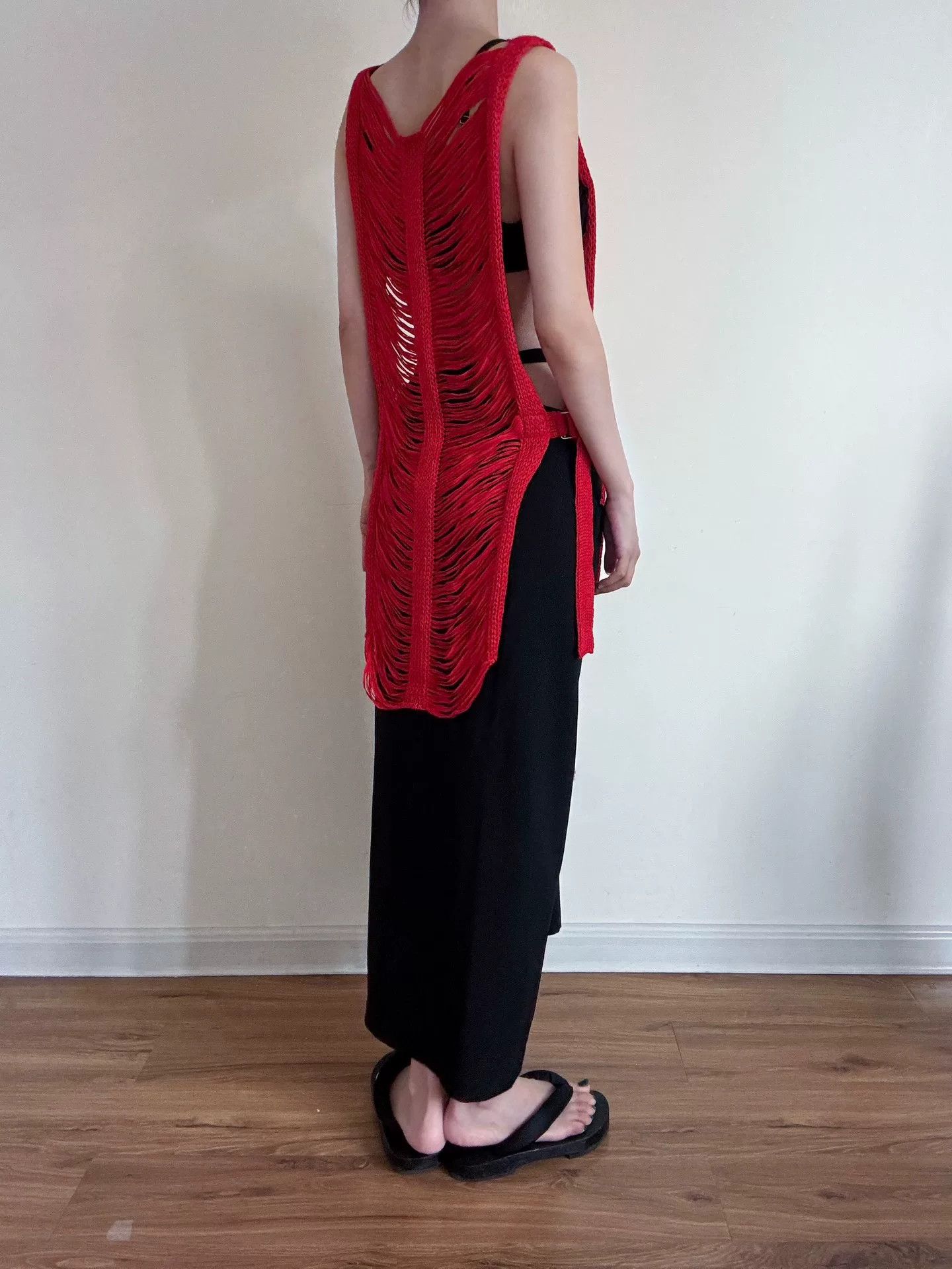 Comme des Garcons Red Knit Top by Limi Feu Size M / US 6-8 / IT 42-44 - 6 Thumbnail