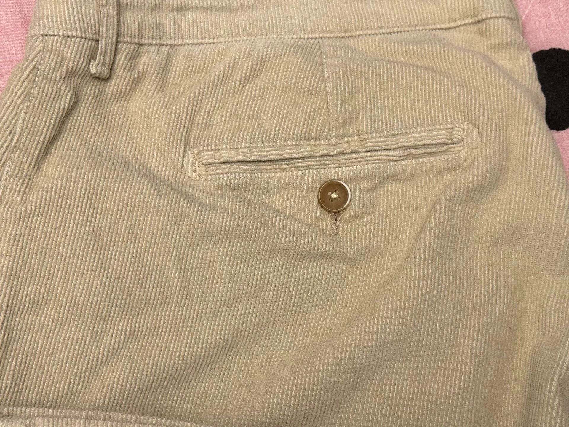 Japanese Brand White Striped Corduroy Pants by B Corner Size US 35 - 4 Thumbnail