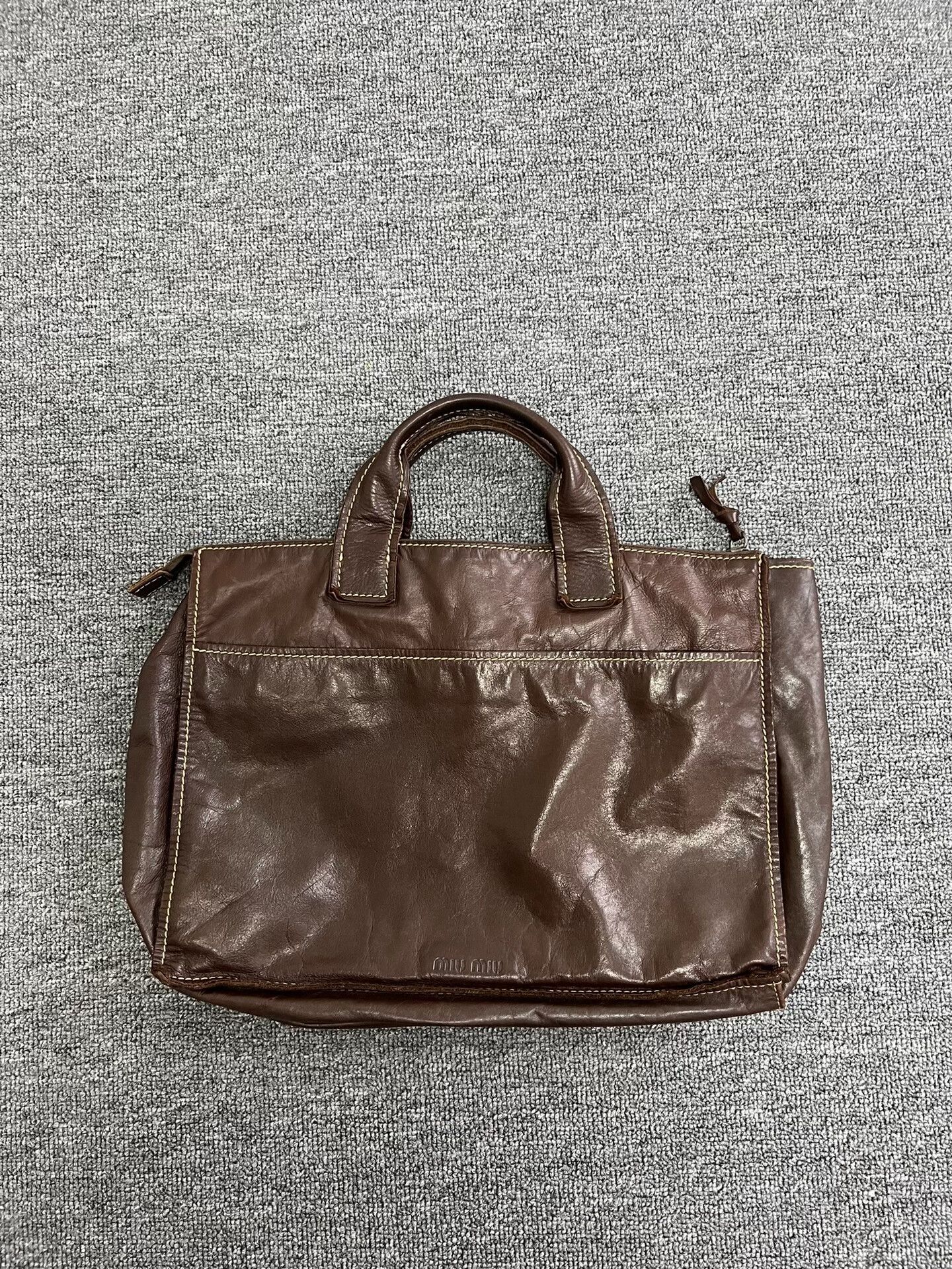 Miu Miu Miu Miu Brown Lambskin Handbag Size ONE SIZE - 5 Thumbnail