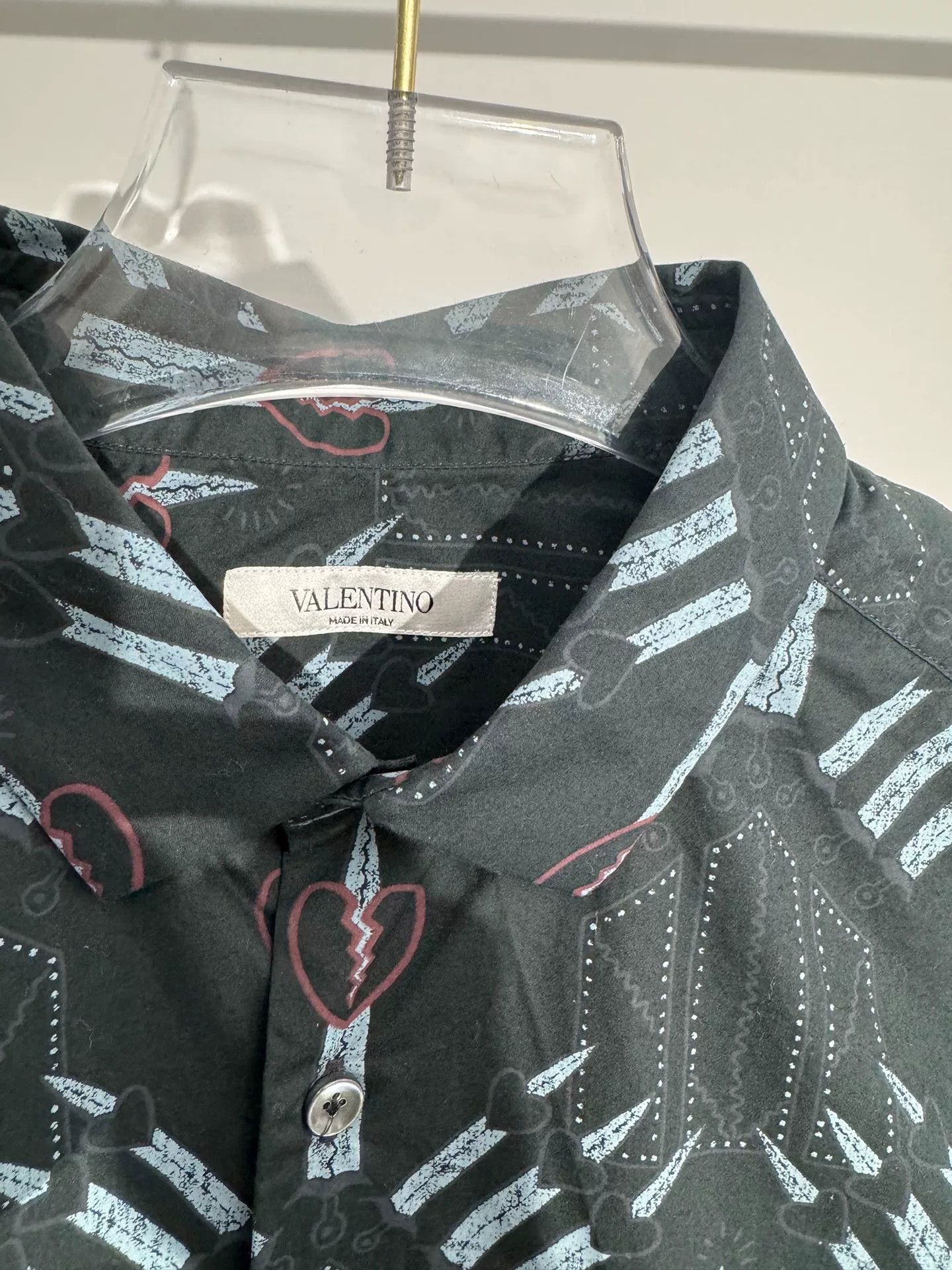 Valentino Valentino Heart Print Shirt Size 40 Size S / US 4 / IT 40 - 3 Thumbnail