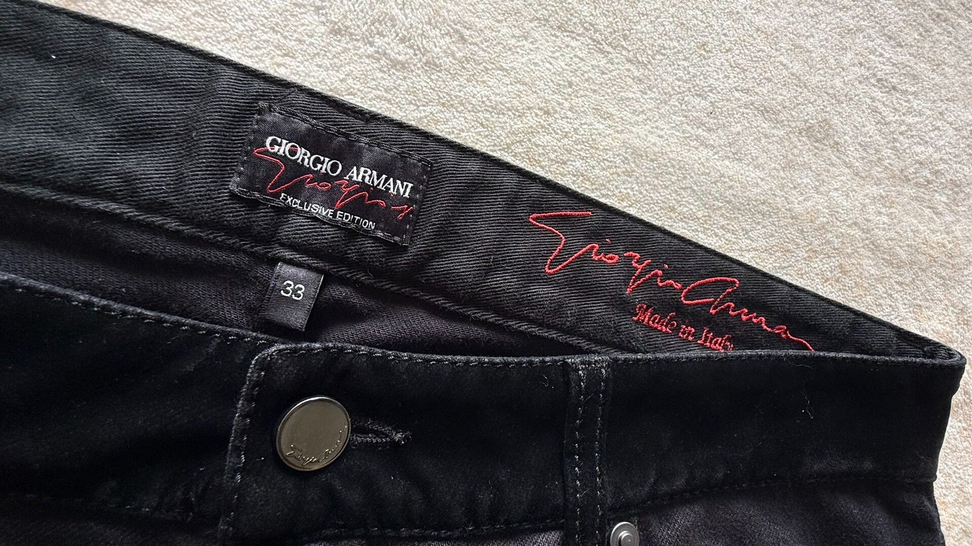 Giorgio Armani Giorgio Armani Exclusive Edition Black Jeans Size US 32 / EU 48 - 3 Thumbnail