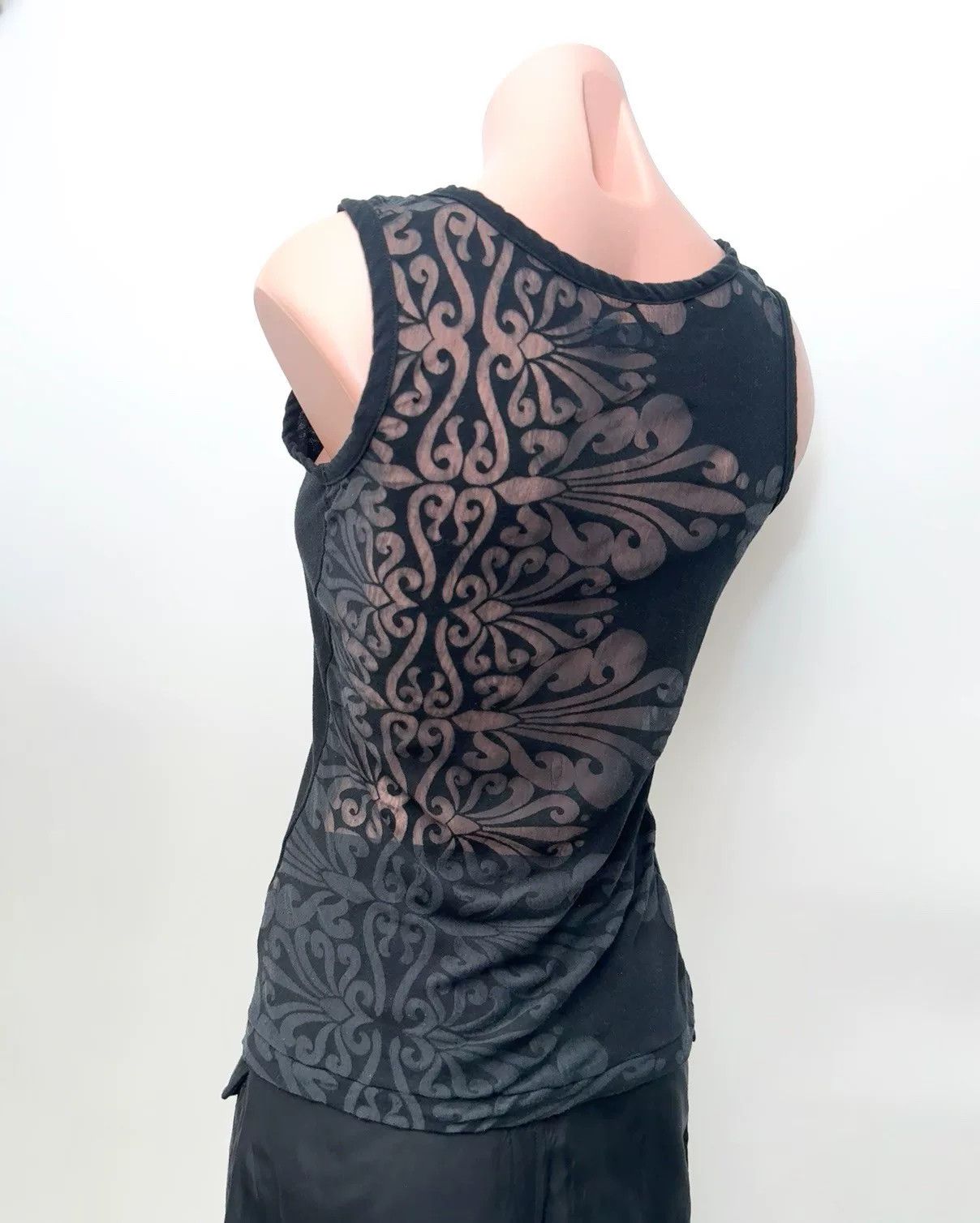 Y's Yohji Yamamoto Sheer Black Vest Top Size M / US 6-8 / IT 42-44 - 2 Thumbnail