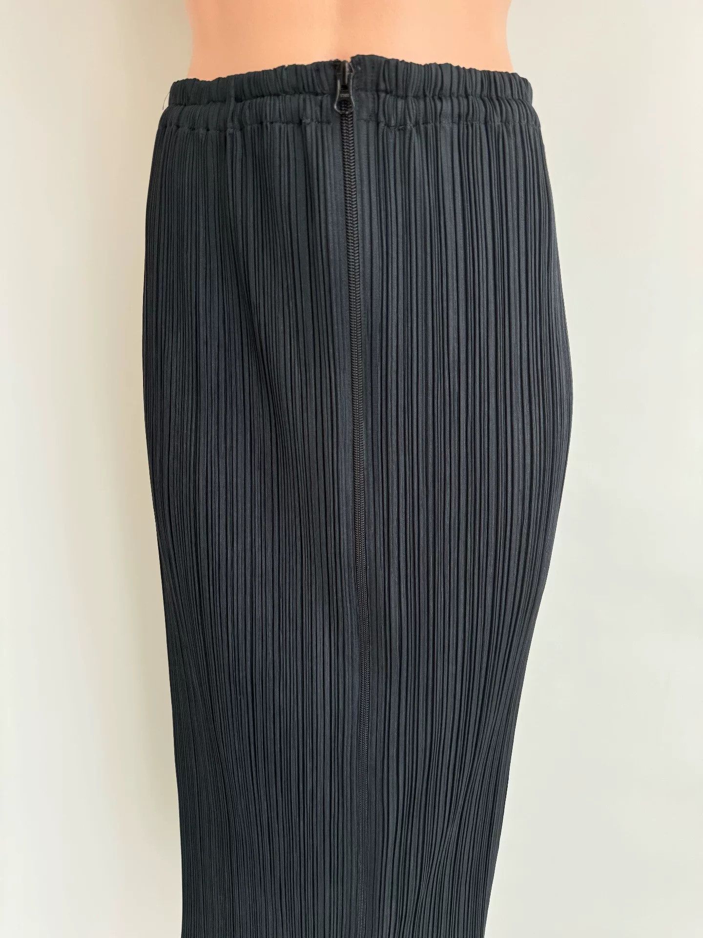 Issey Miyake Issey Miyake Green Zip Skirt Size 23" - 3 Thumbnail