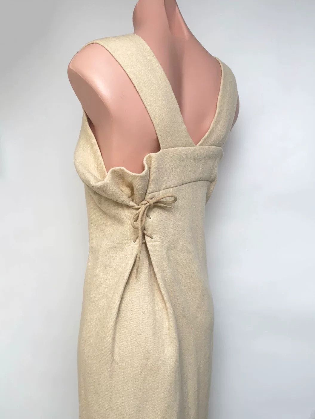 Y's Y's Beige Tie-Front Strap Dress Size M / US 6-8 / IT 42-44 - 7 Thumbnail