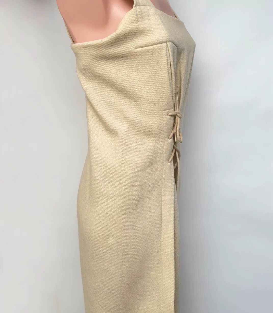Y's Y's Beige Tie-Front Strap Dress Size M / US 6-8 / IT 42-44 - 6 Thumbnail