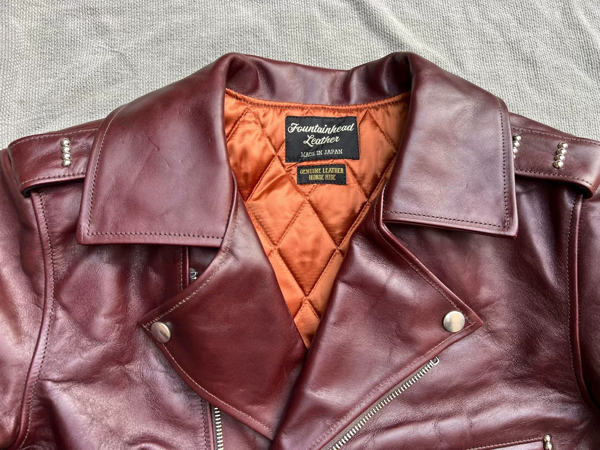 Japanese Brand Japanese Wine Red Motorcycle Jacket Size US M / EU 48-50 / 2 - 3 Thumbnail