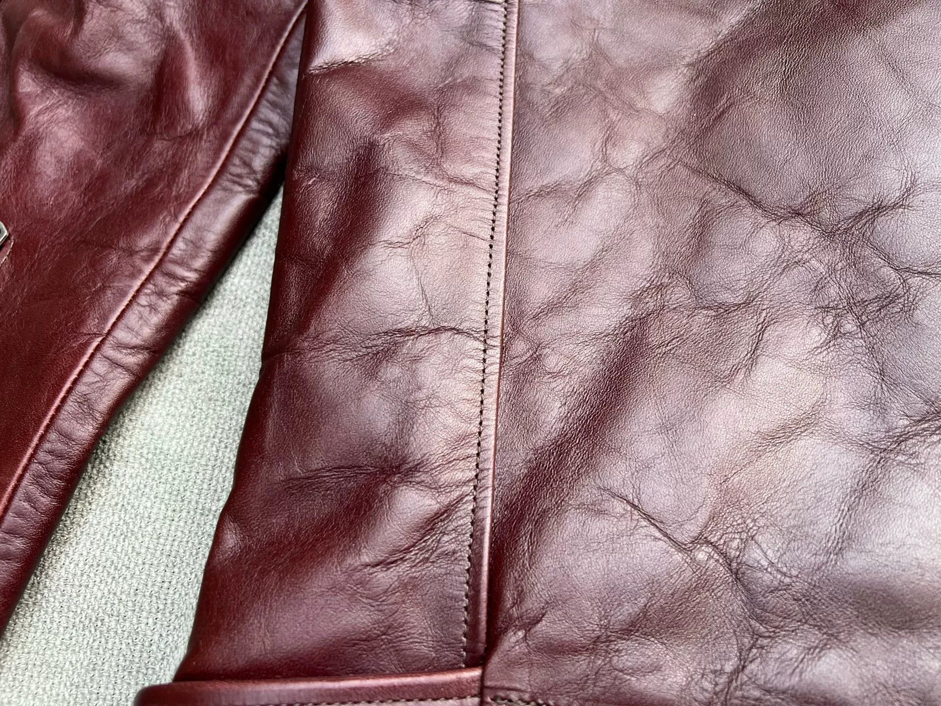 Japanese Brand Japanese Wine Red Motorcycle Jacket Size US M / EU 48-50 / 2 - 8 Thumbnail