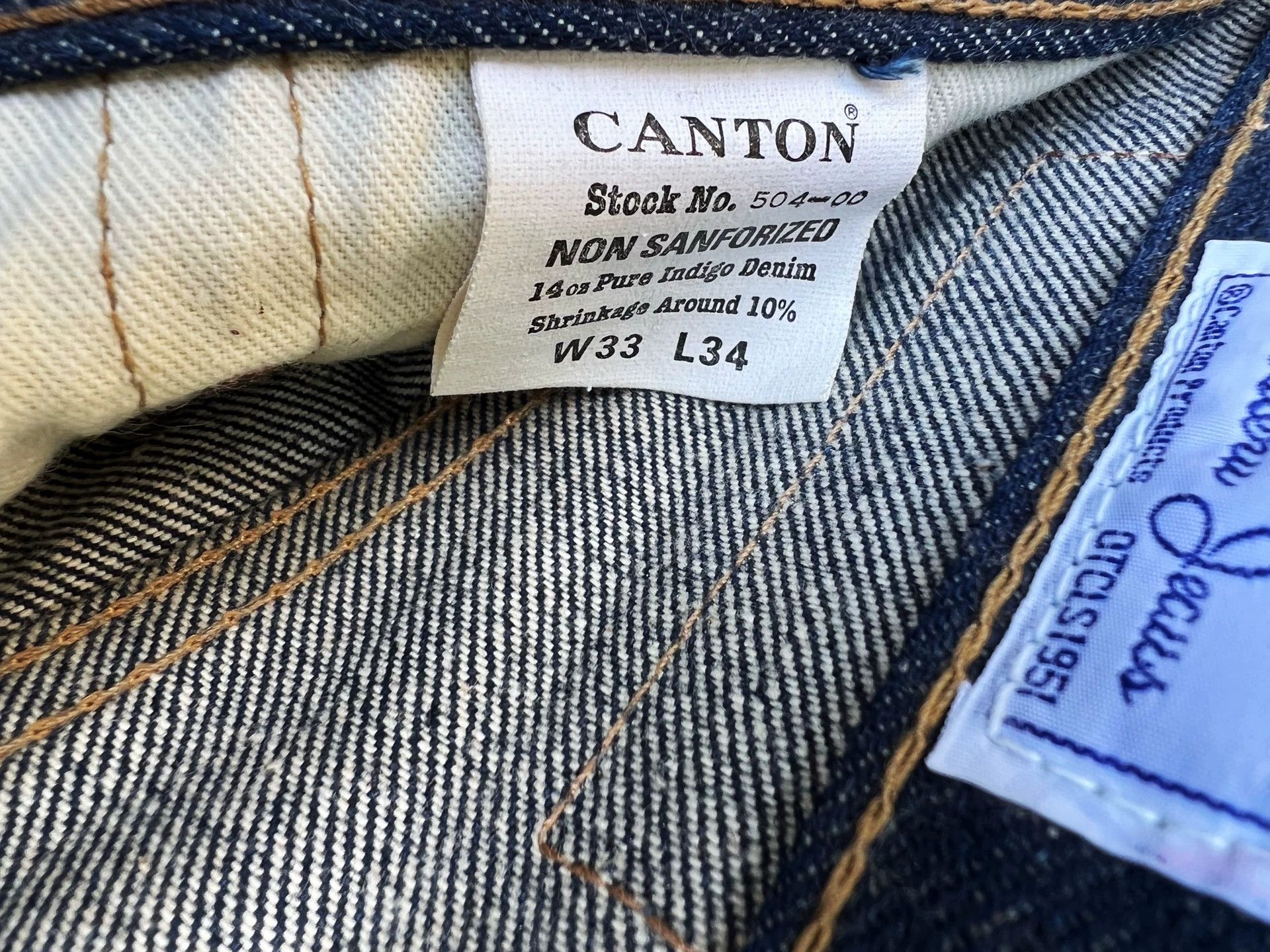Japanese Brand Canton 504 Denim Jeans Limited Edition Size US 32 / EU 48 - 8 Thumbnail