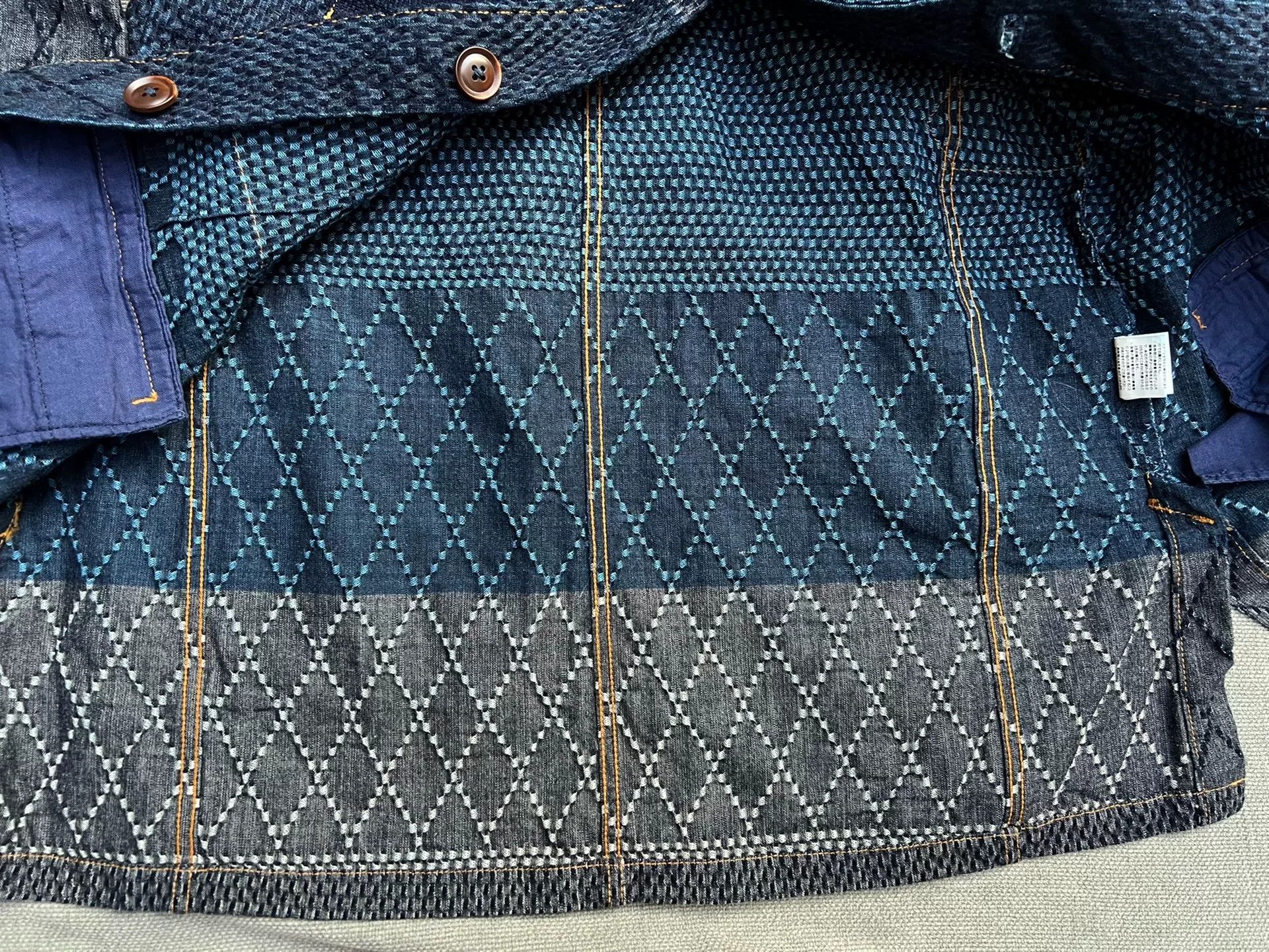 Japanese Brand Unique Graph Zero Coat with Mixed Materials Size US M / EU 48-50 / 2 - 6 Thumbnail