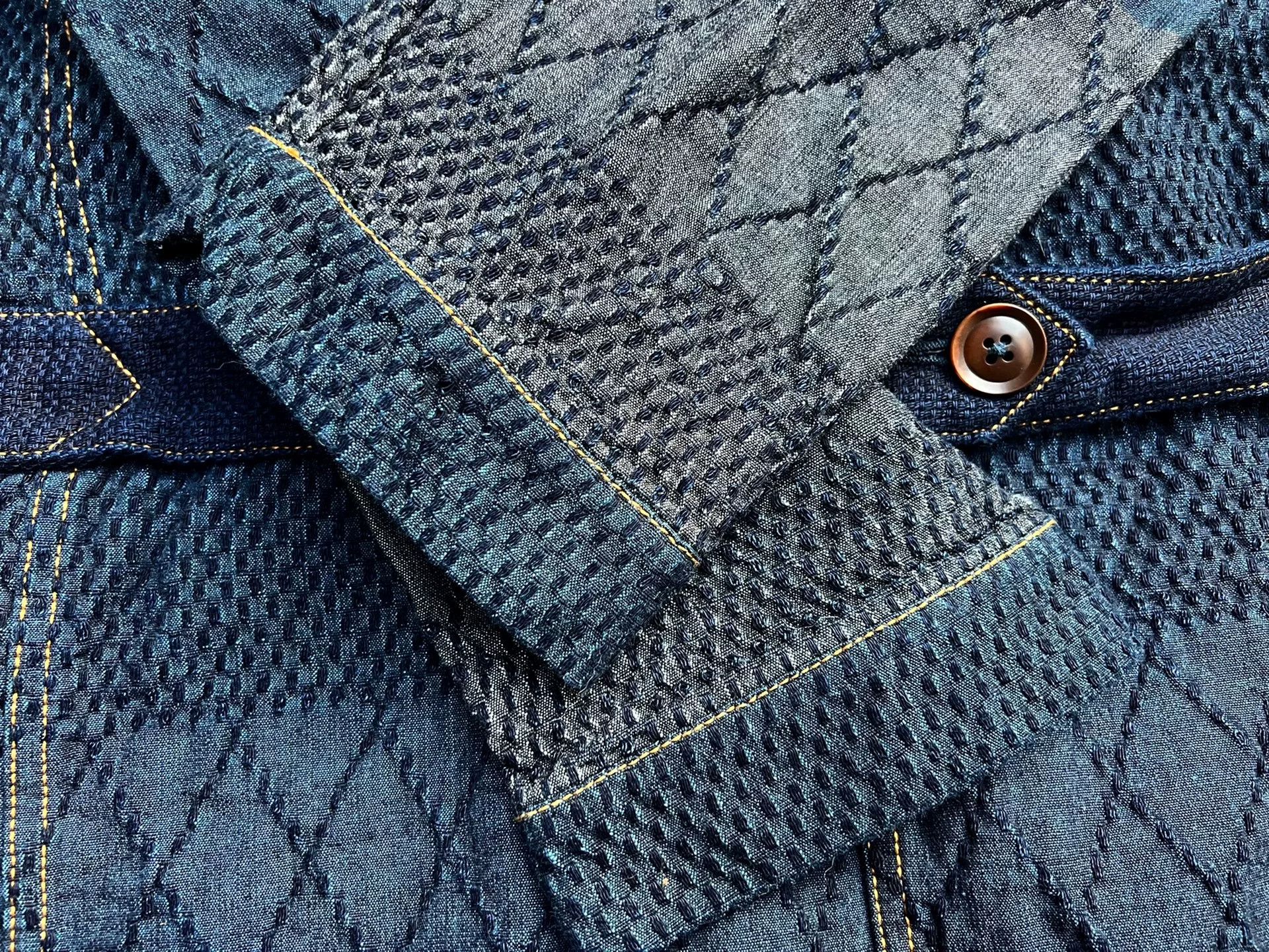 Japanese Brand Unique Graph Zero Coat with Mixed Materials Size US M / EU 48-50 / 2 - 7 Thumbnail