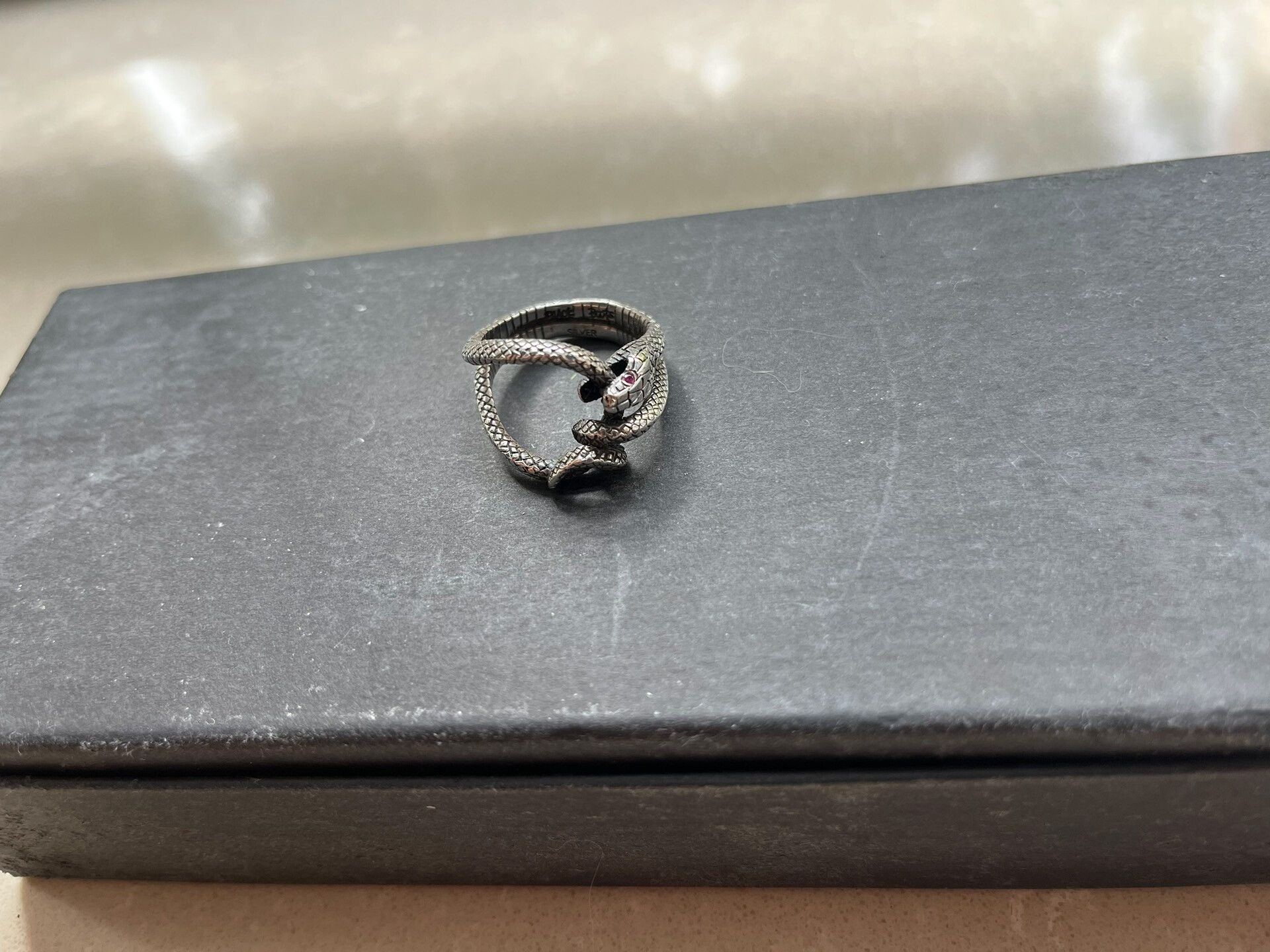 Japanese Brand Snake Link Ring from Blackboots Size ONE SIZE - 2 Thumbnail