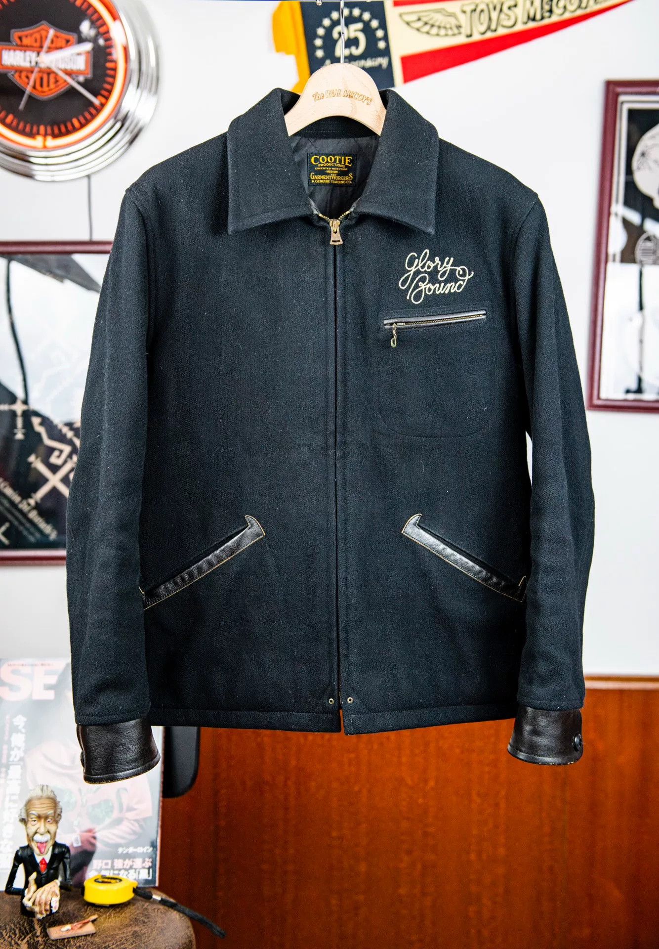Japanese Brand Cootie Wool Jacket with Leather Accents Size US M / EU 48-50 / 2 - 2 Thumbnail