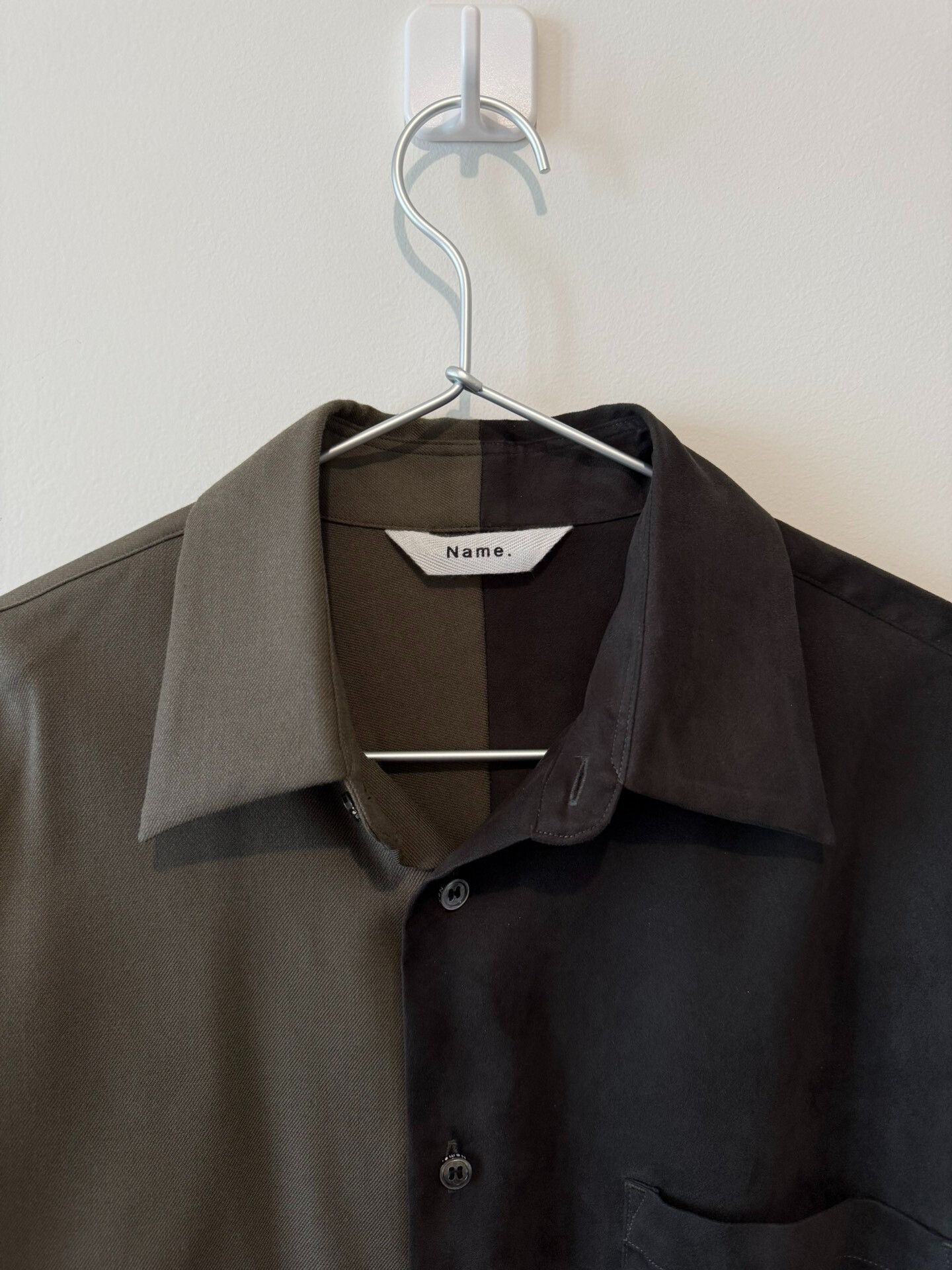 Japanese Brand Spliced Wool-Polyester Shirt Size S / US 4 / IT 40 - 2 Thumbnail